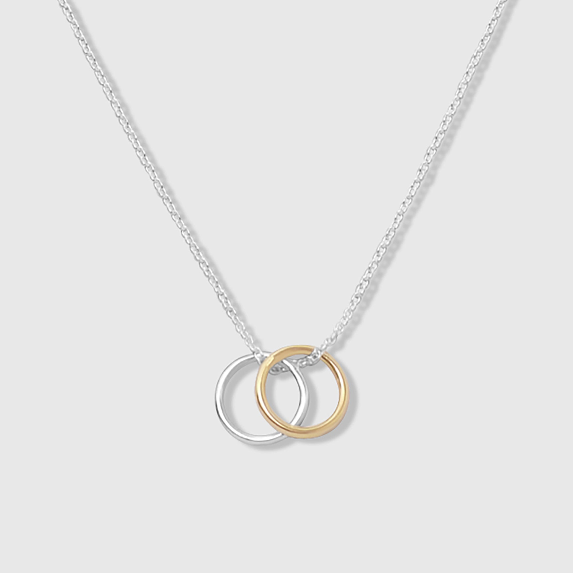 bicolor circle necklace