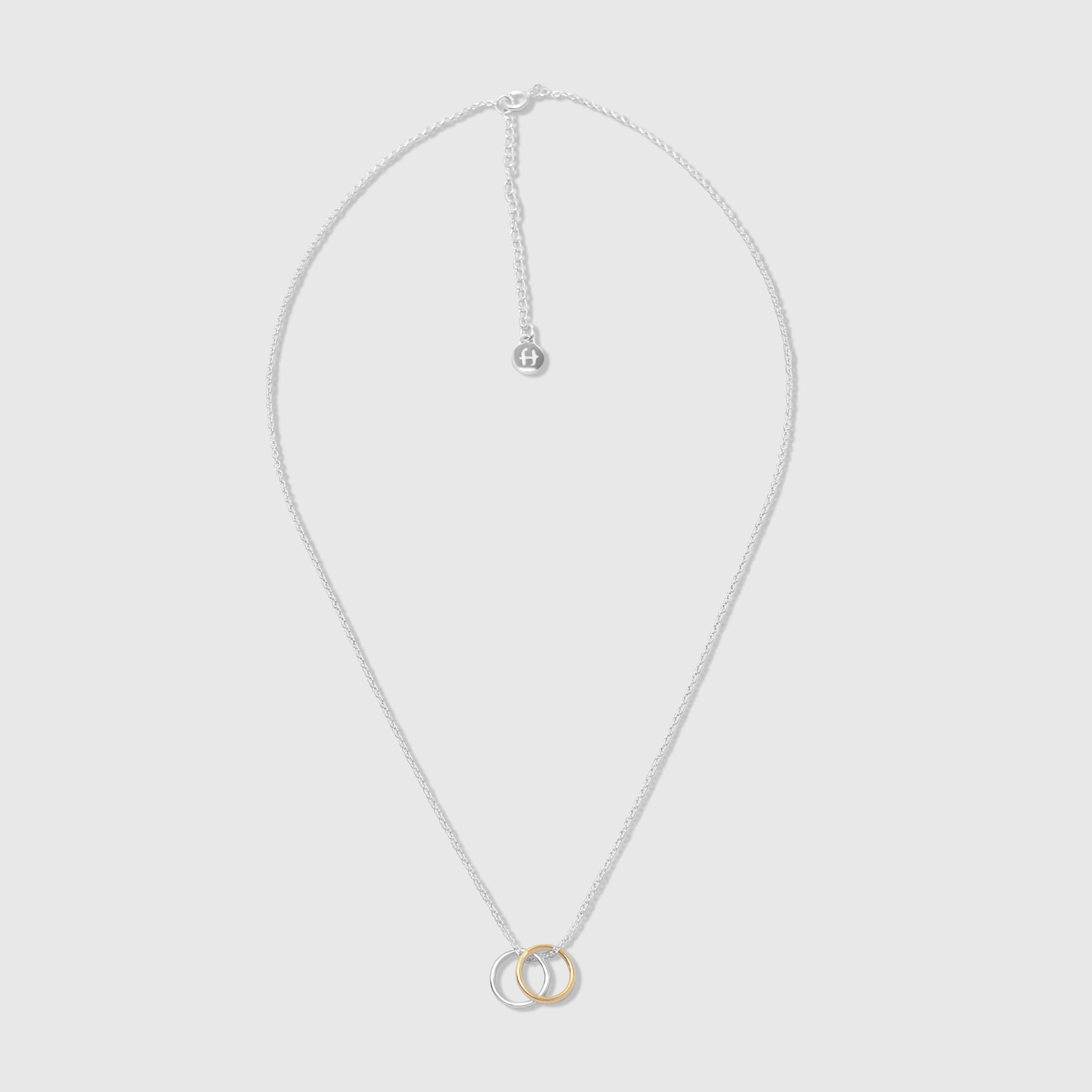 bicolor circle necklace