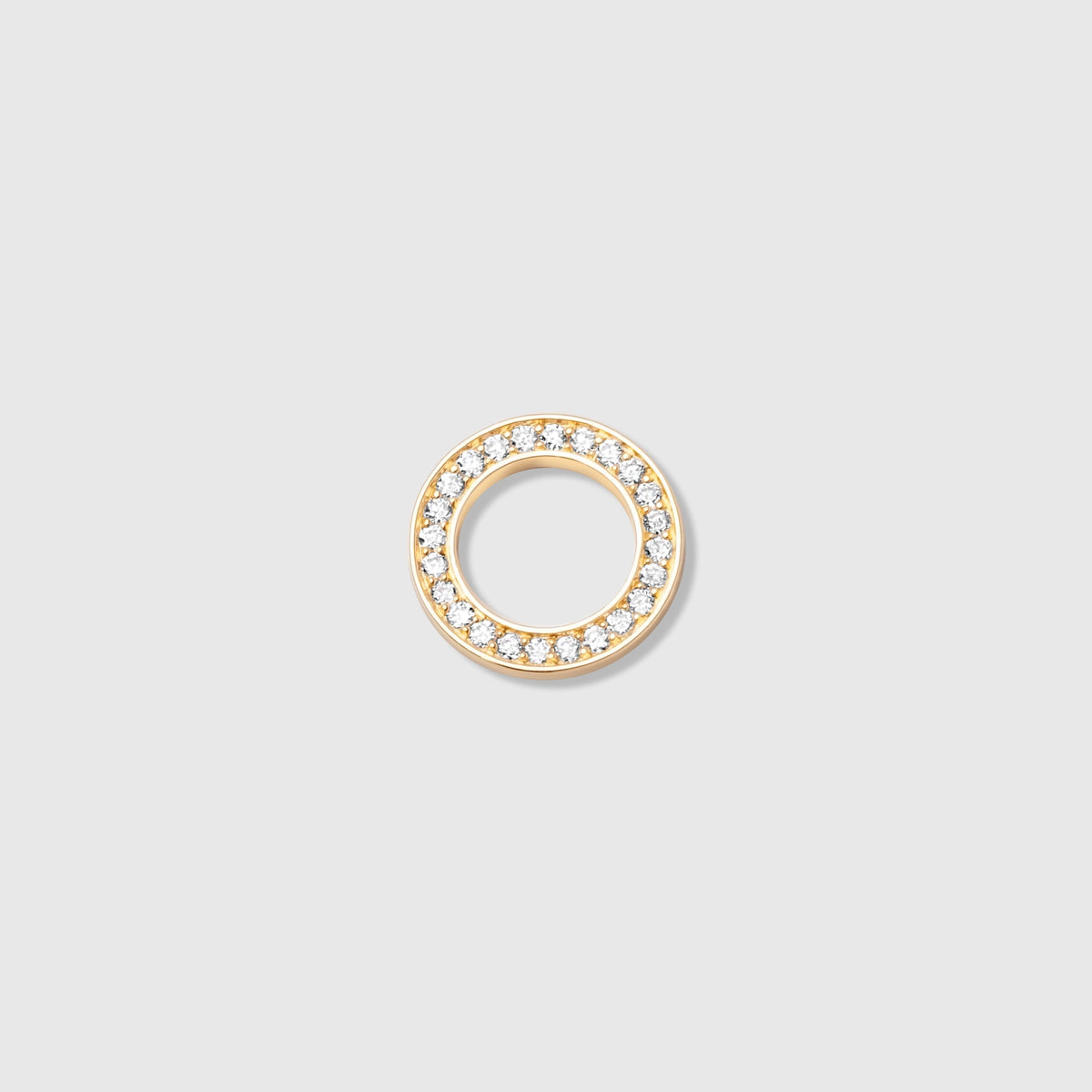diamond disc necklace | solid gold