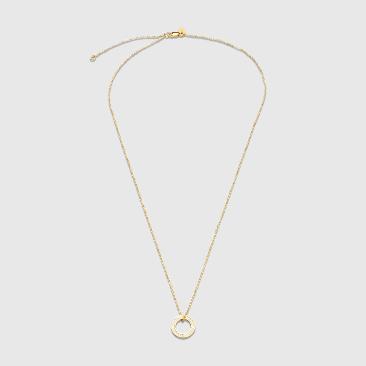 diamond disc necklace charm | solid gold