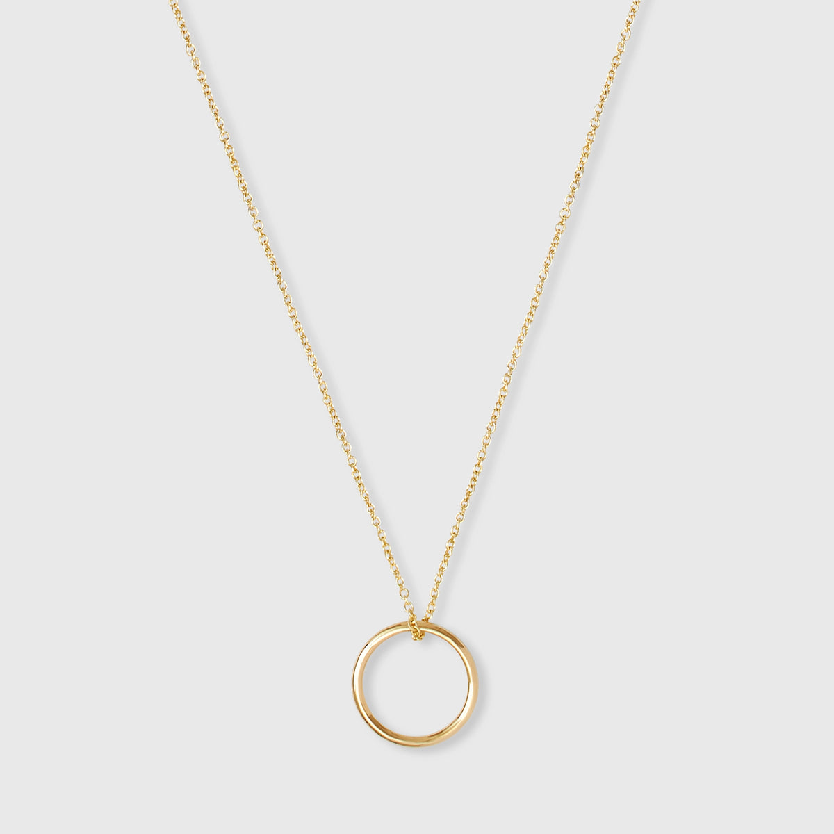 medium circle necklace | solid gold
