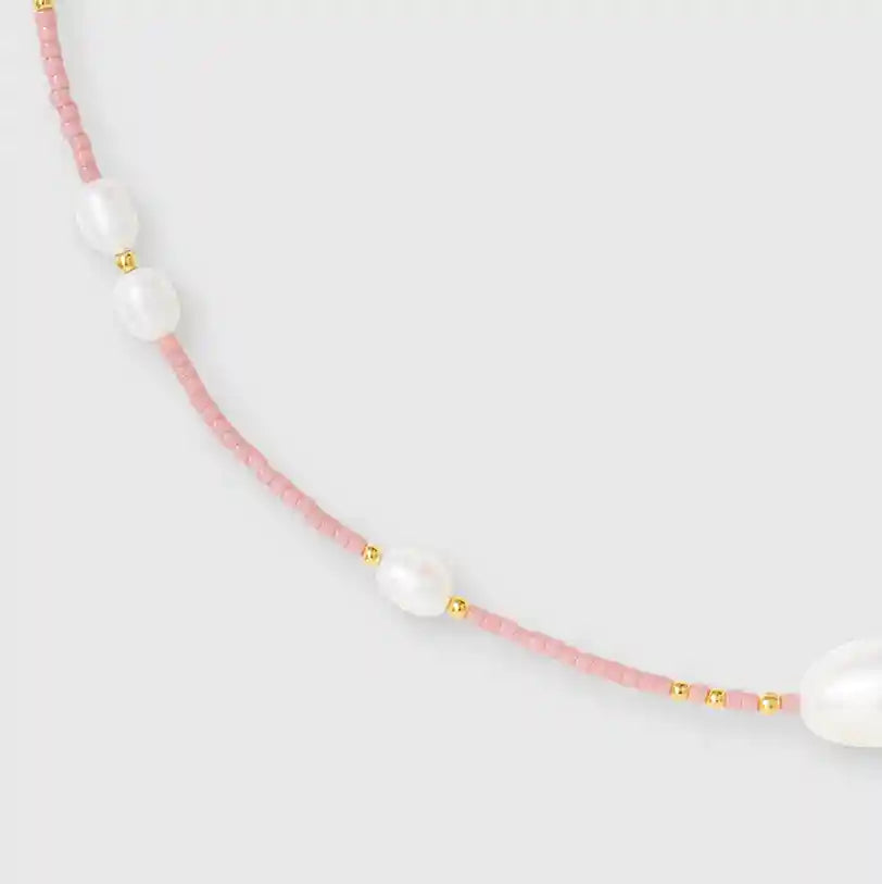 miyuki & big pearl necklace
