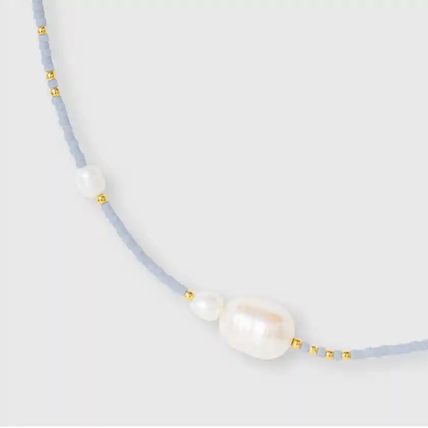 miyuki & big pearl necklace