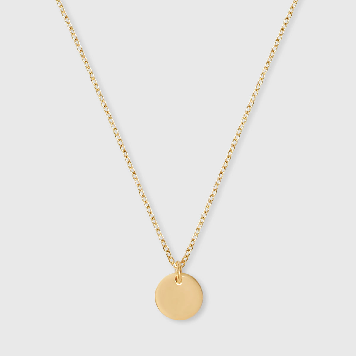 shiny disc necklace - M / L