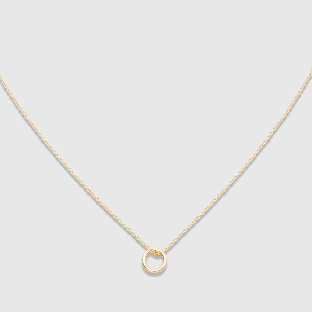 small circle necklace | solid gold