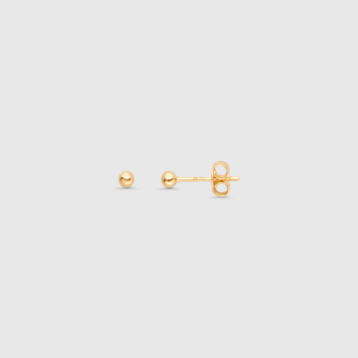 shiny ball stud | solid gold