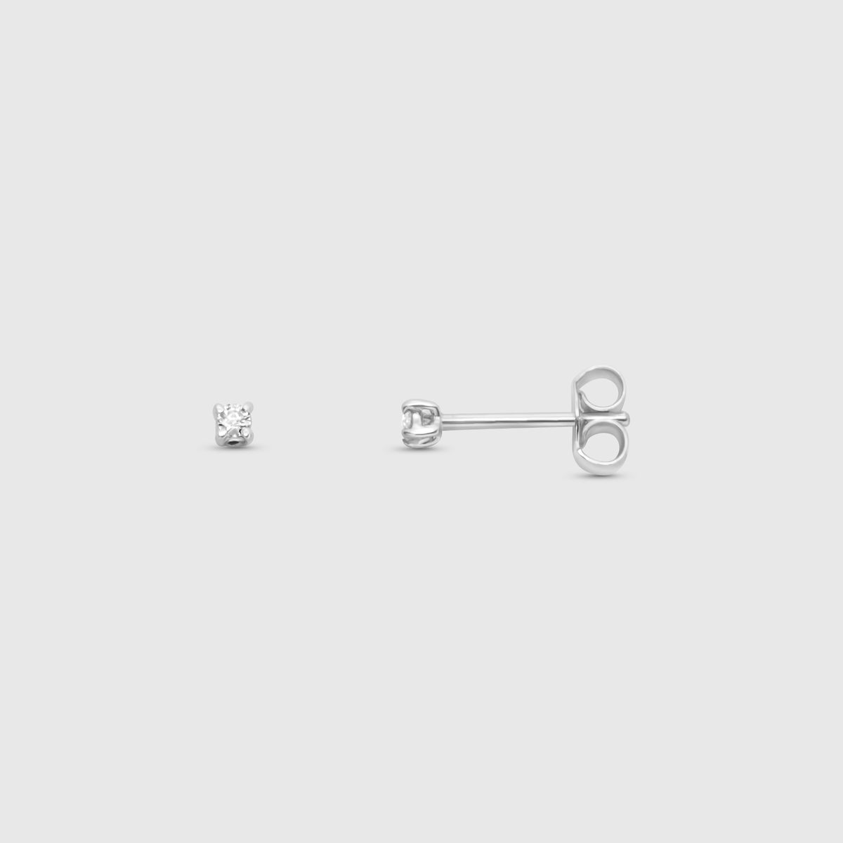 tiny diamond stud | solid gold