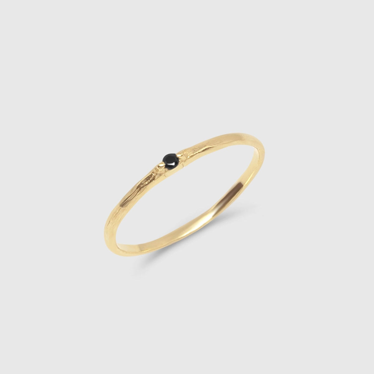 hammered black ring