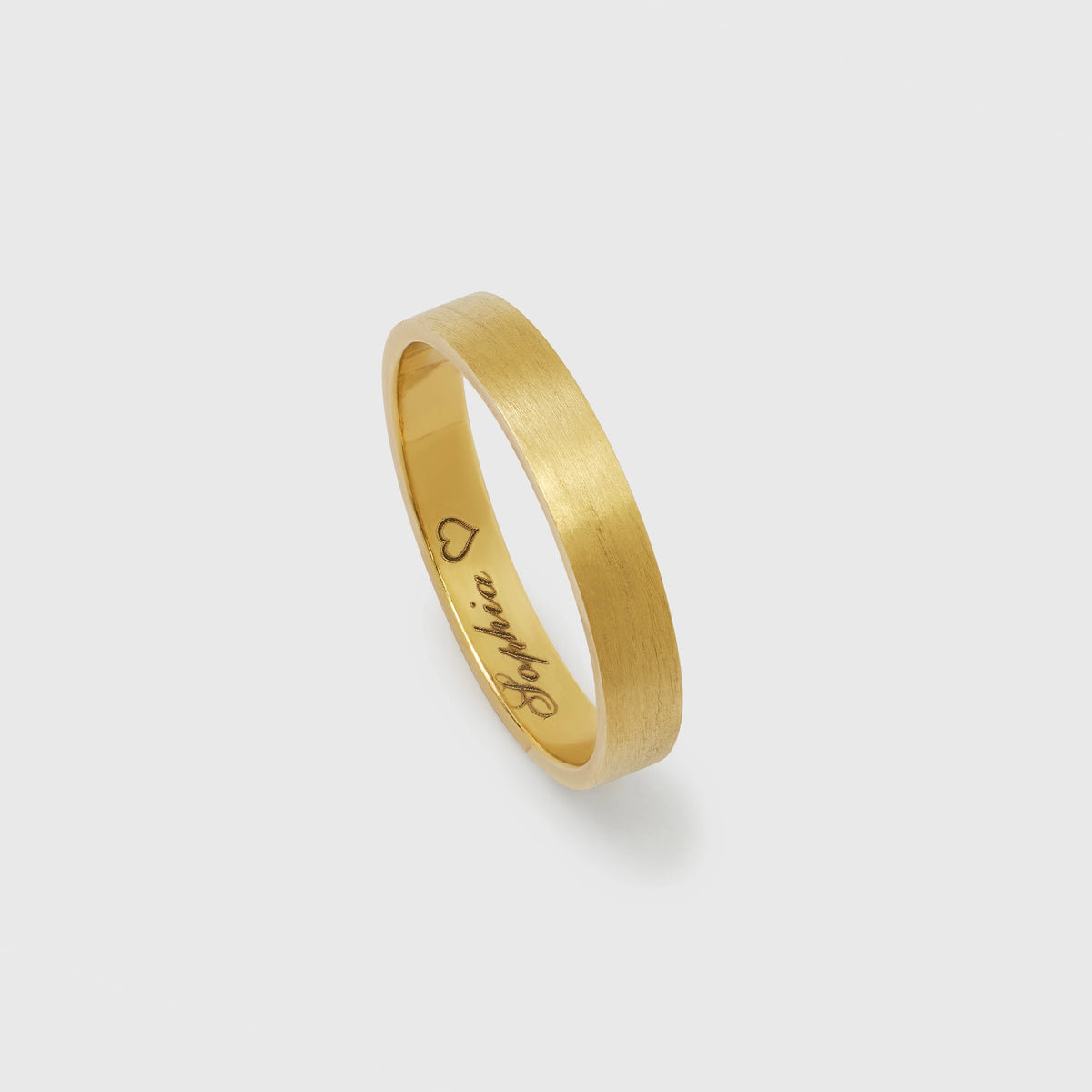 Wedding ring - satin wedding band | solid gold