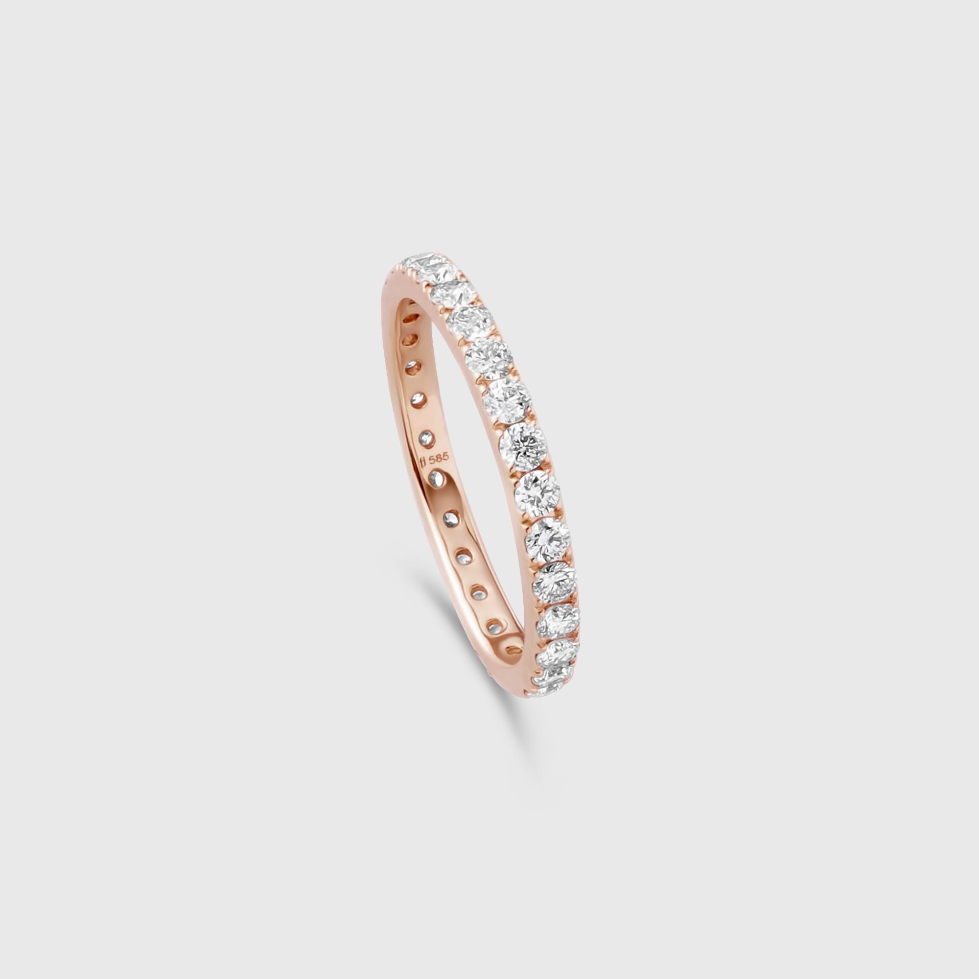 diamond band ring | solid gold