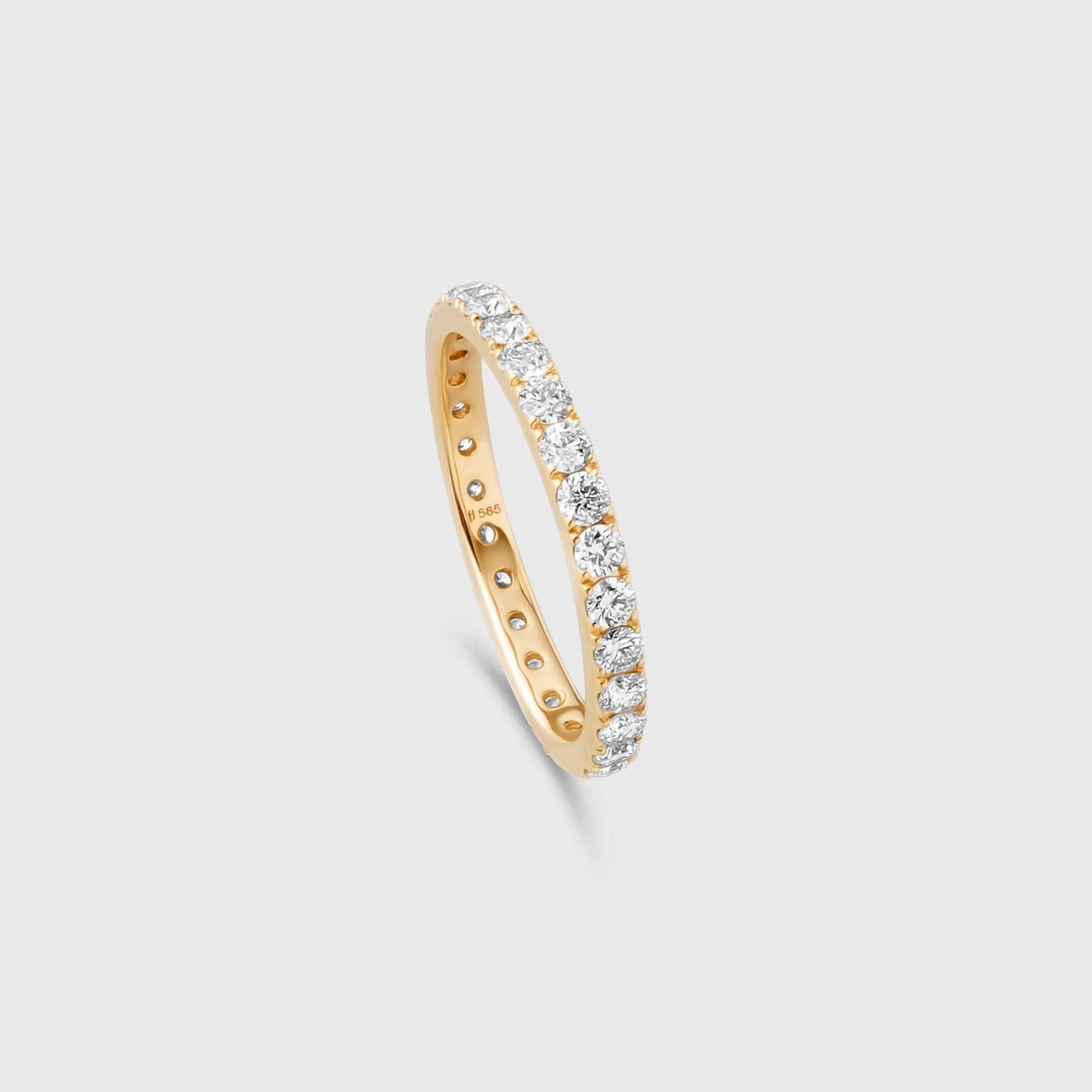diamond band ring | solid gold