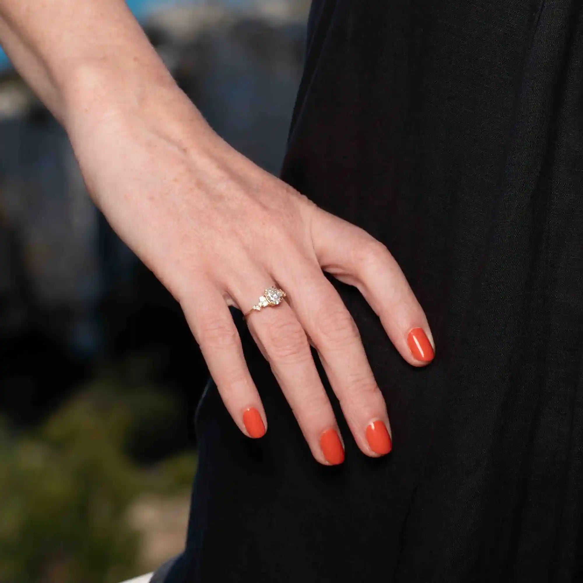 the magnolia engagement ring | solid gold
