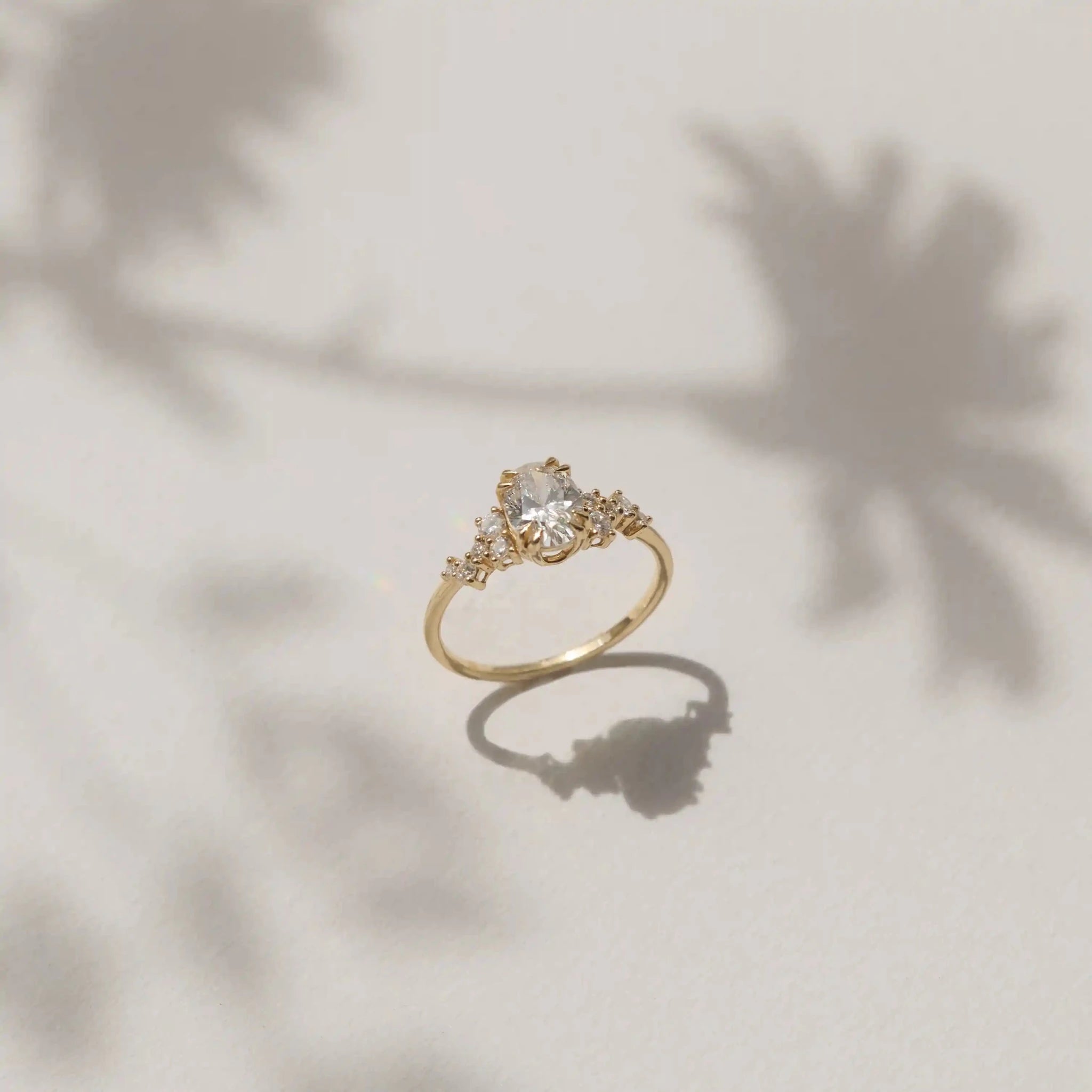 the magnolia engagement ring | solid gold
