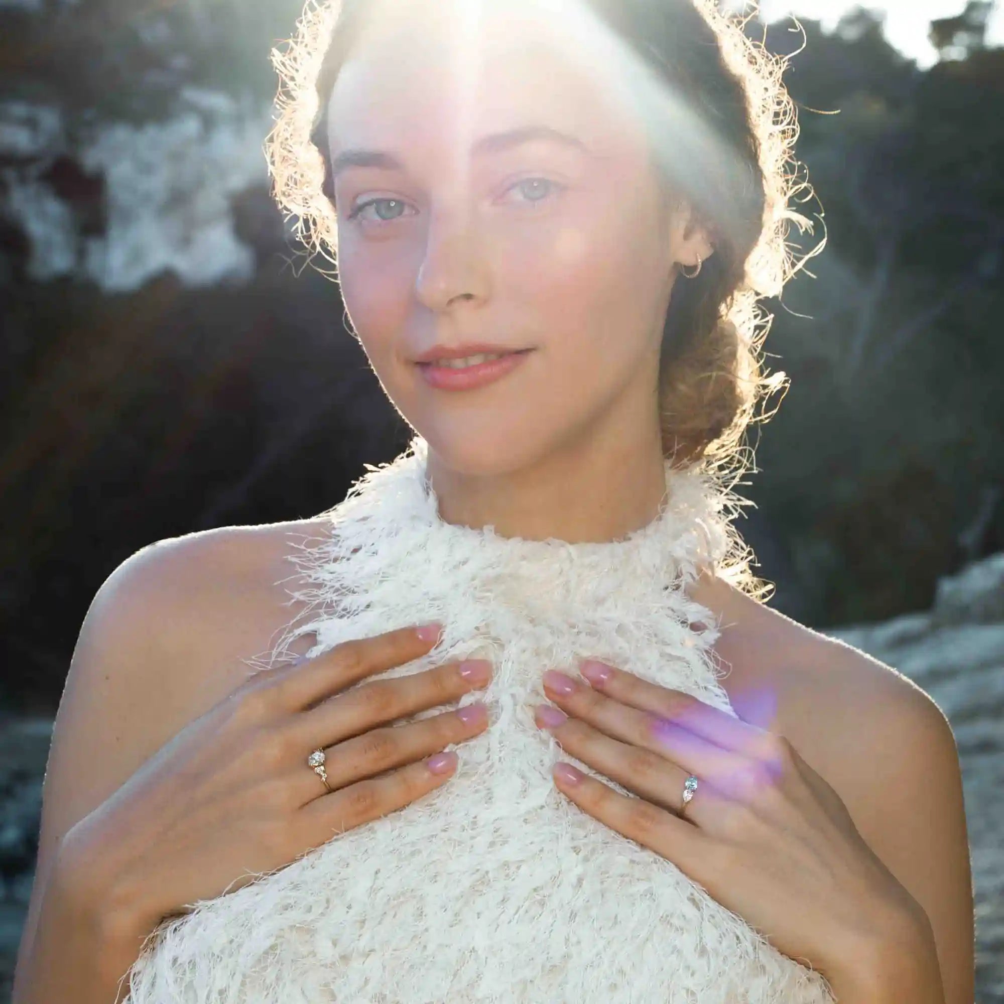the magnolia engagement ring | solid gold