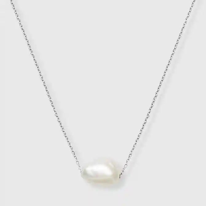 chunky single pearl necklace