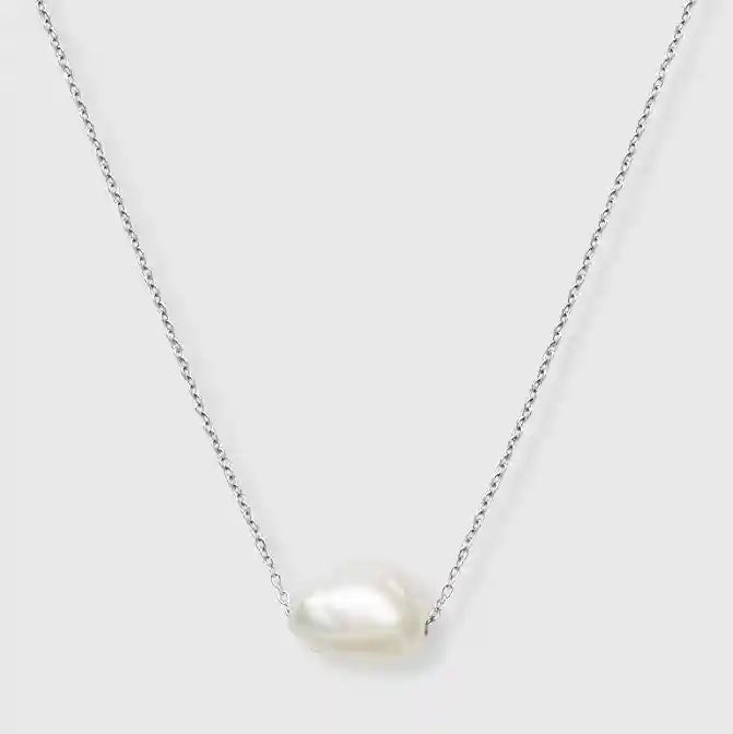 chunky single pearl necklace