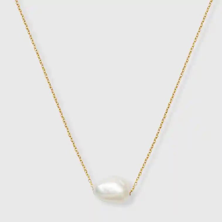 chunky single pearl necklace