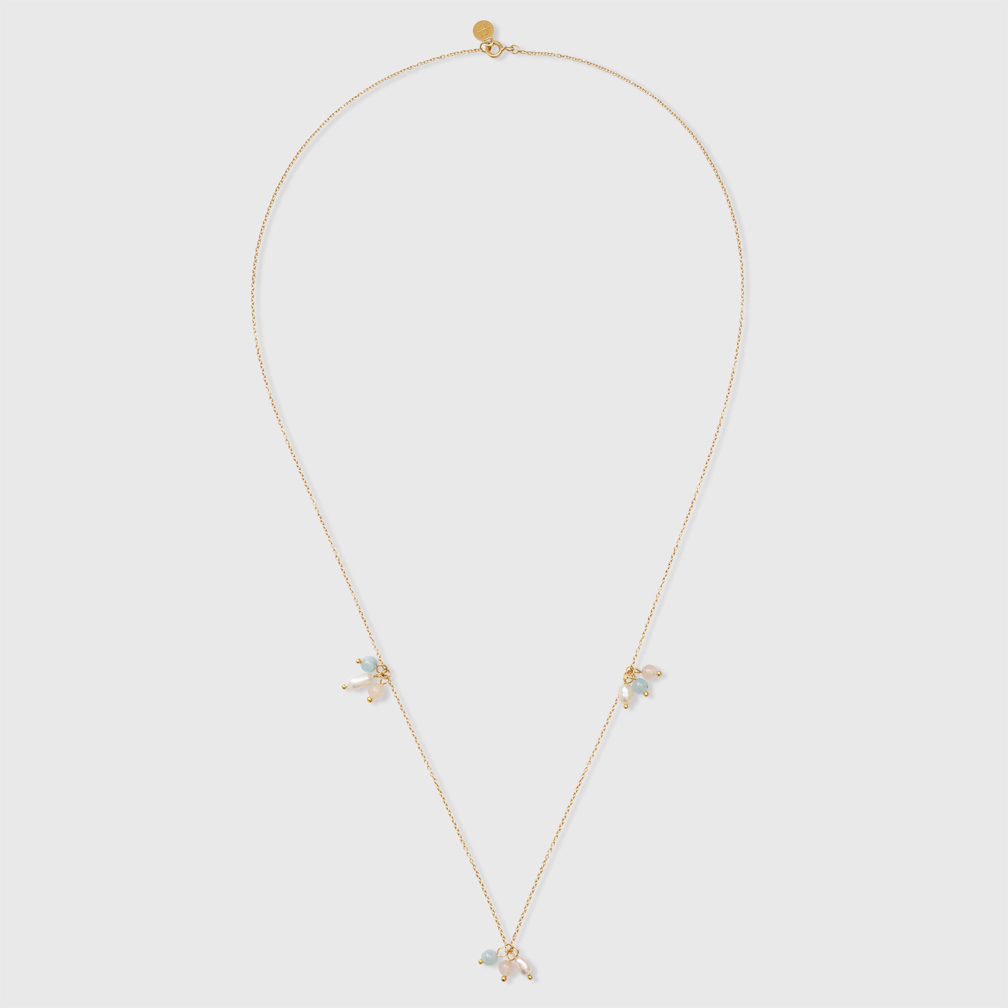 triple gemstone necklace M/L