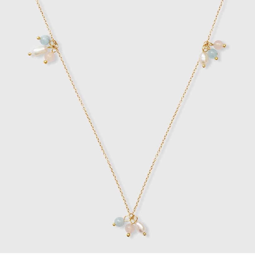 triple gemstone necklace M/L