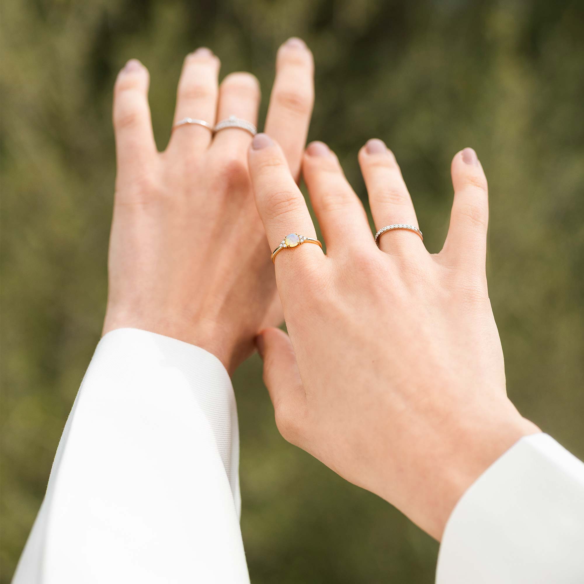 opal diamond ring | solid gold - LIMITED EDITION