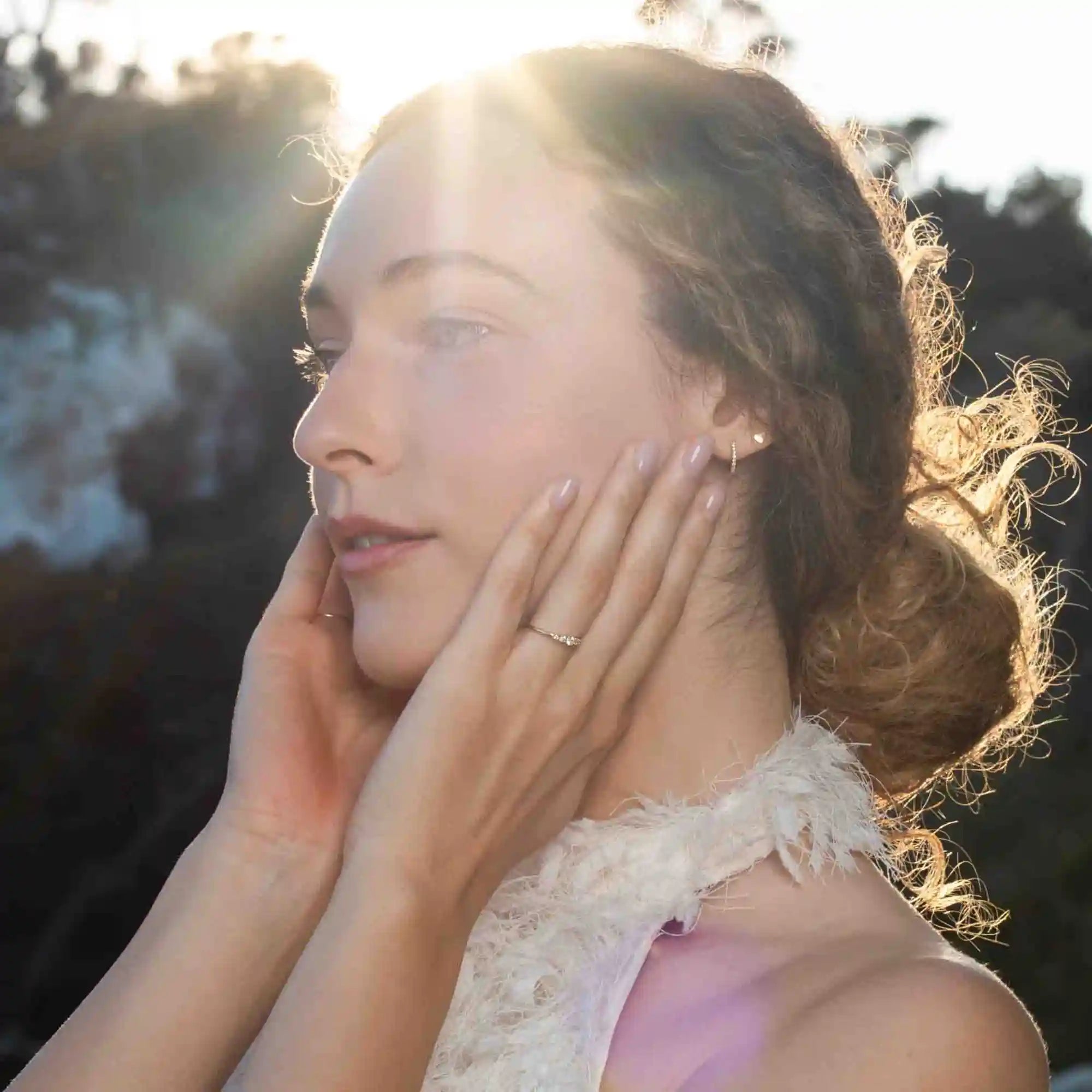 the petite engagement ring | solid gold