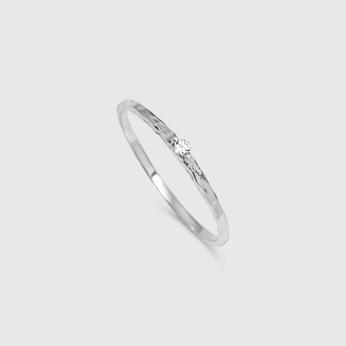 hammered sparkle ring