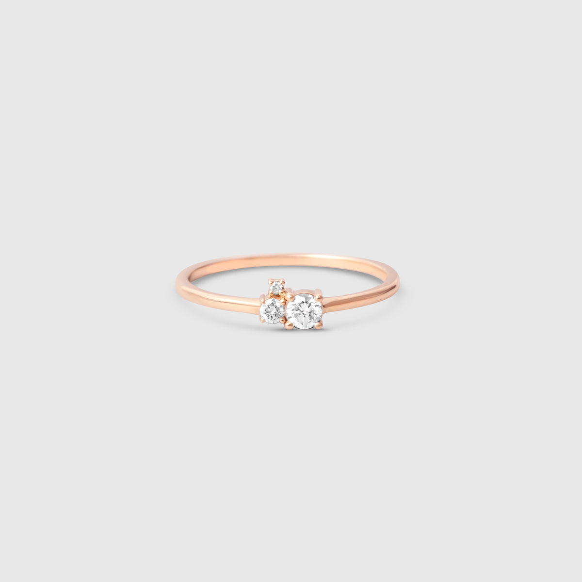the trio engagement ring | solid gold