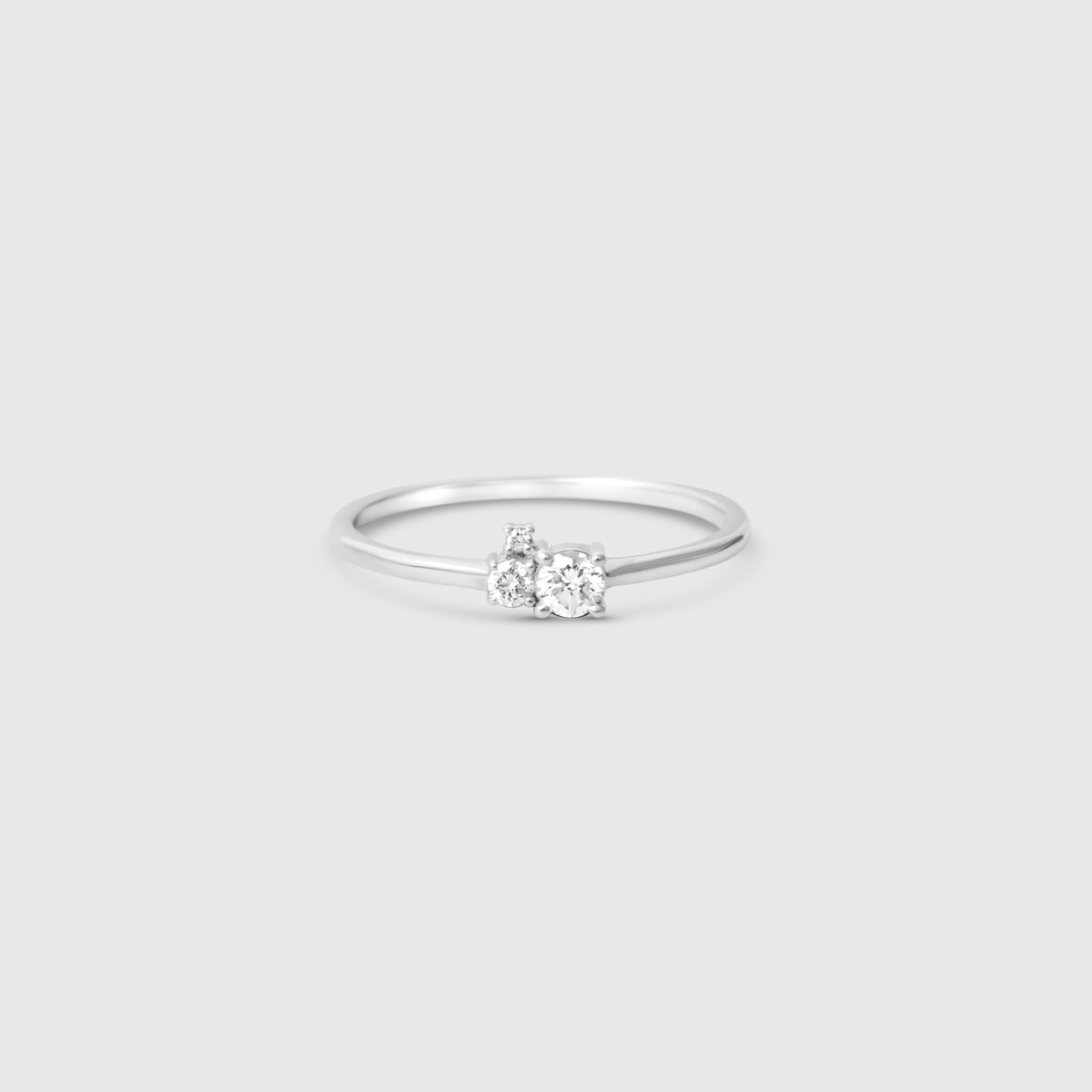 the trio engagement ring | solid gold