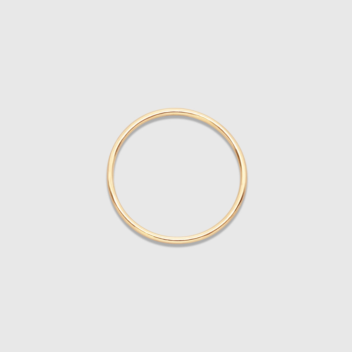 shiny single ring | solid gold