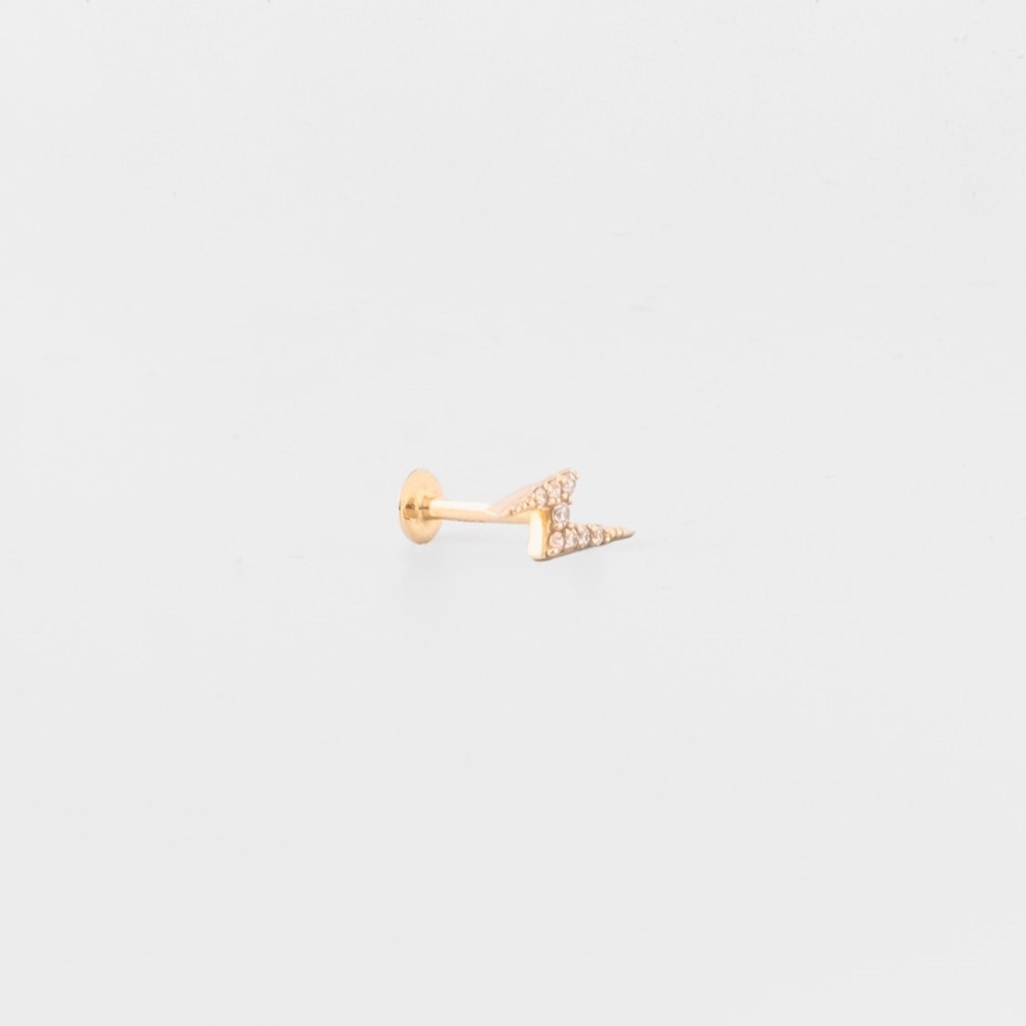 flash diamond helix stud | solid gold