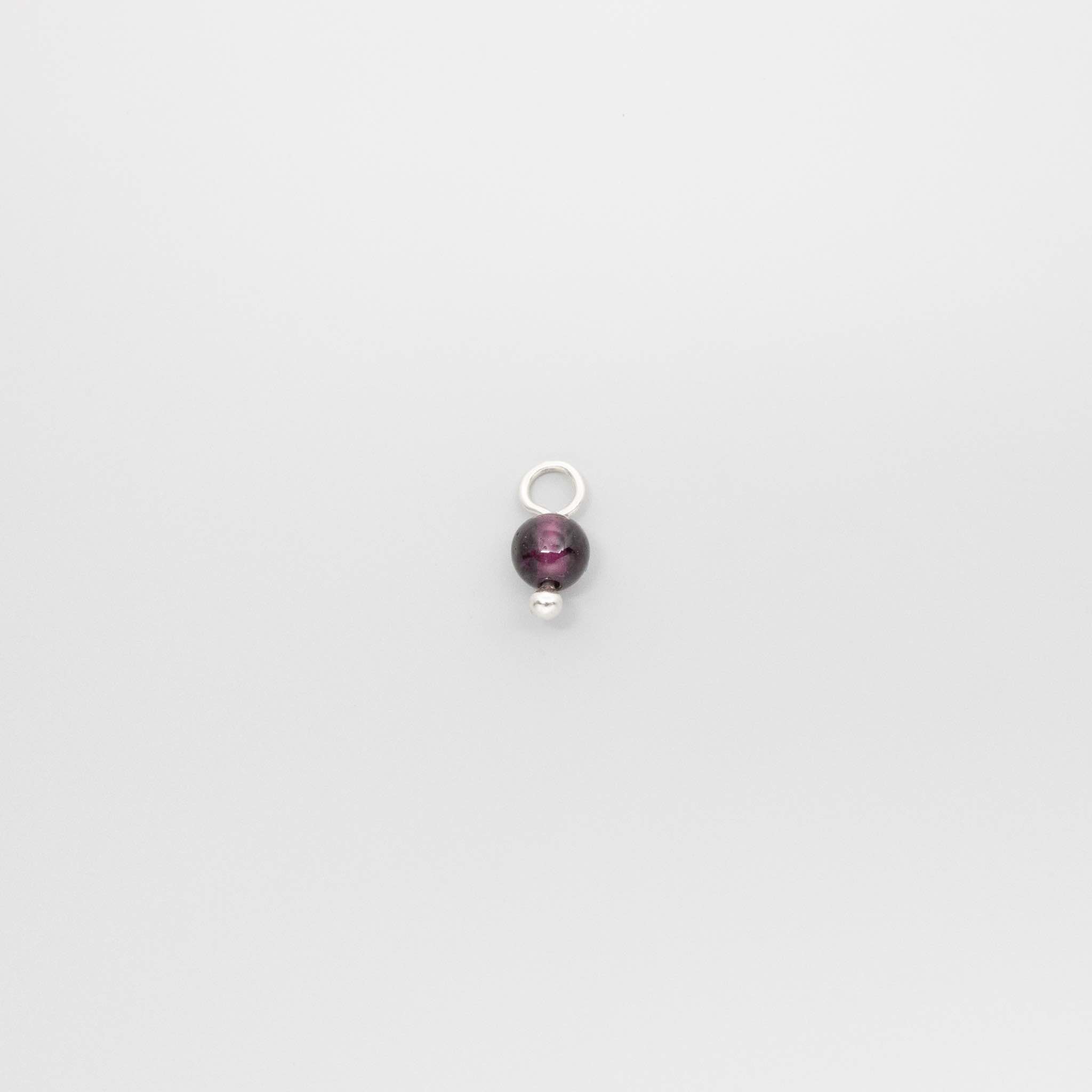 gemstone & pearl hoop charms