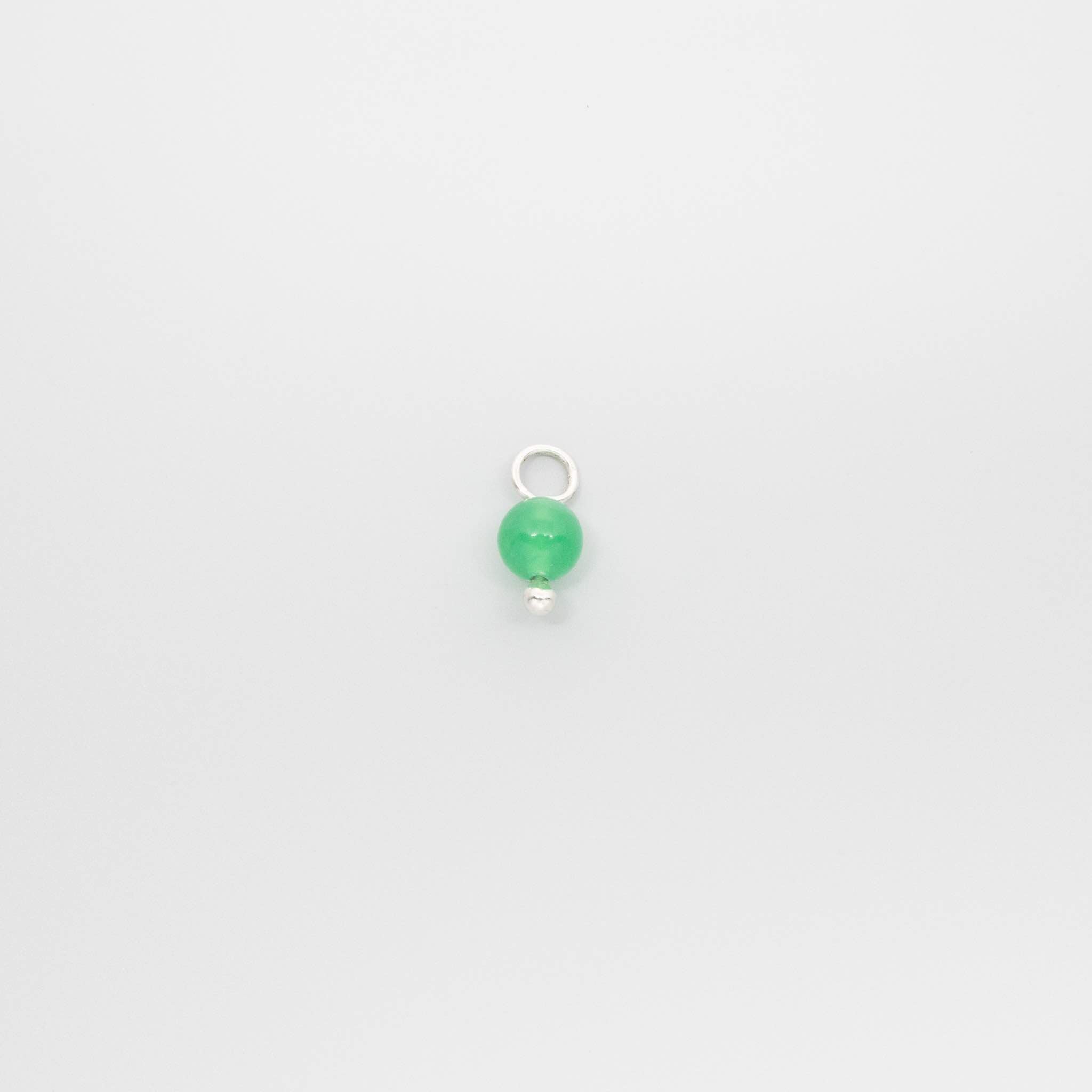 gemstone & pearl hoop charms