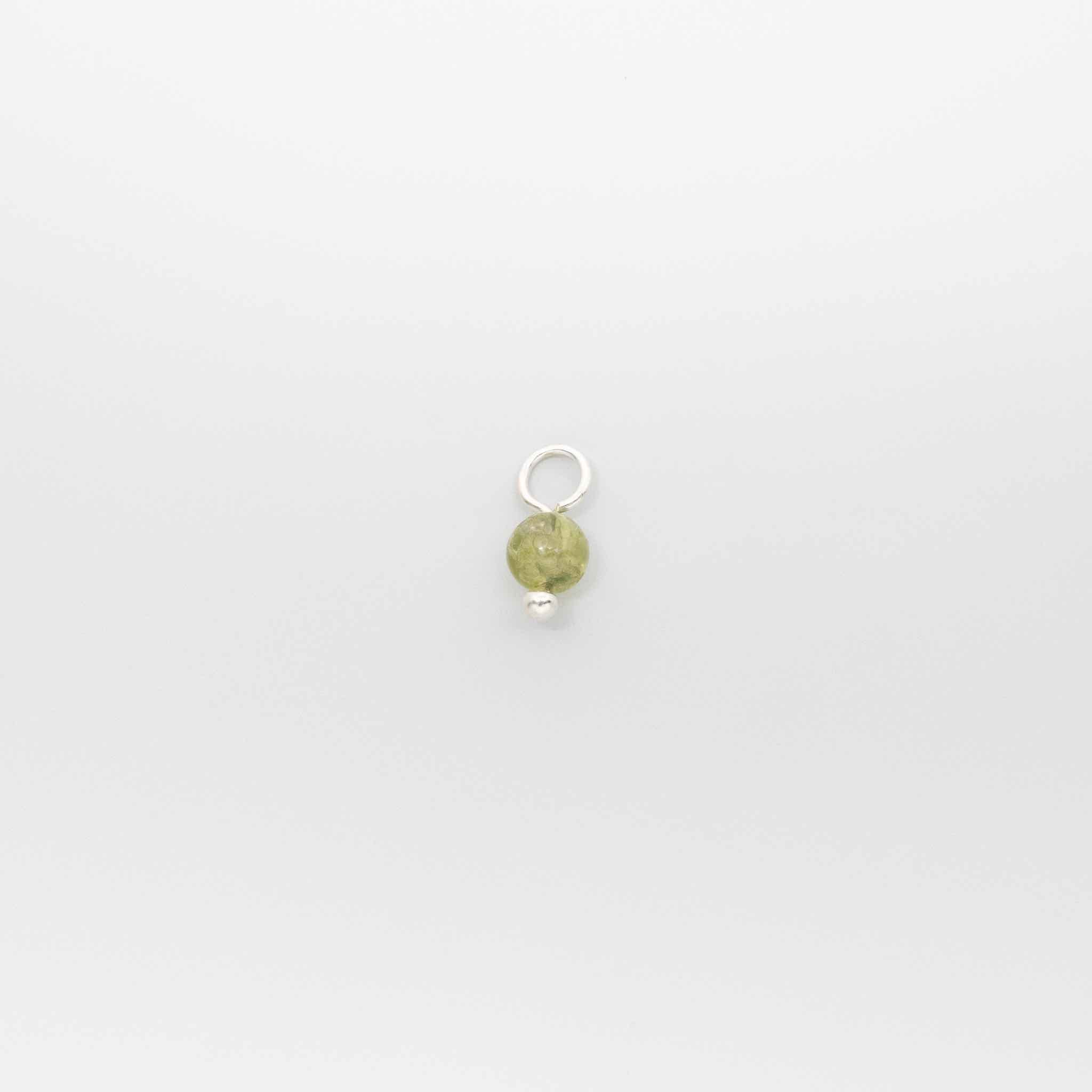 gemstone & pearl hoop charms