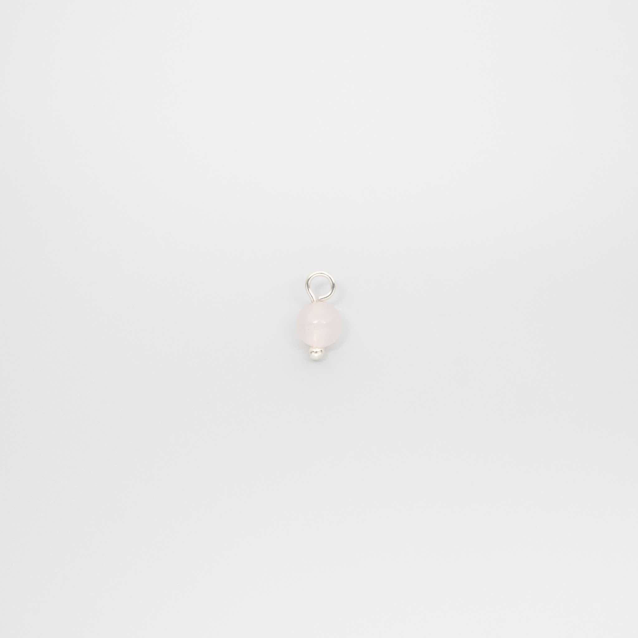gemstone & pearl hoop charms