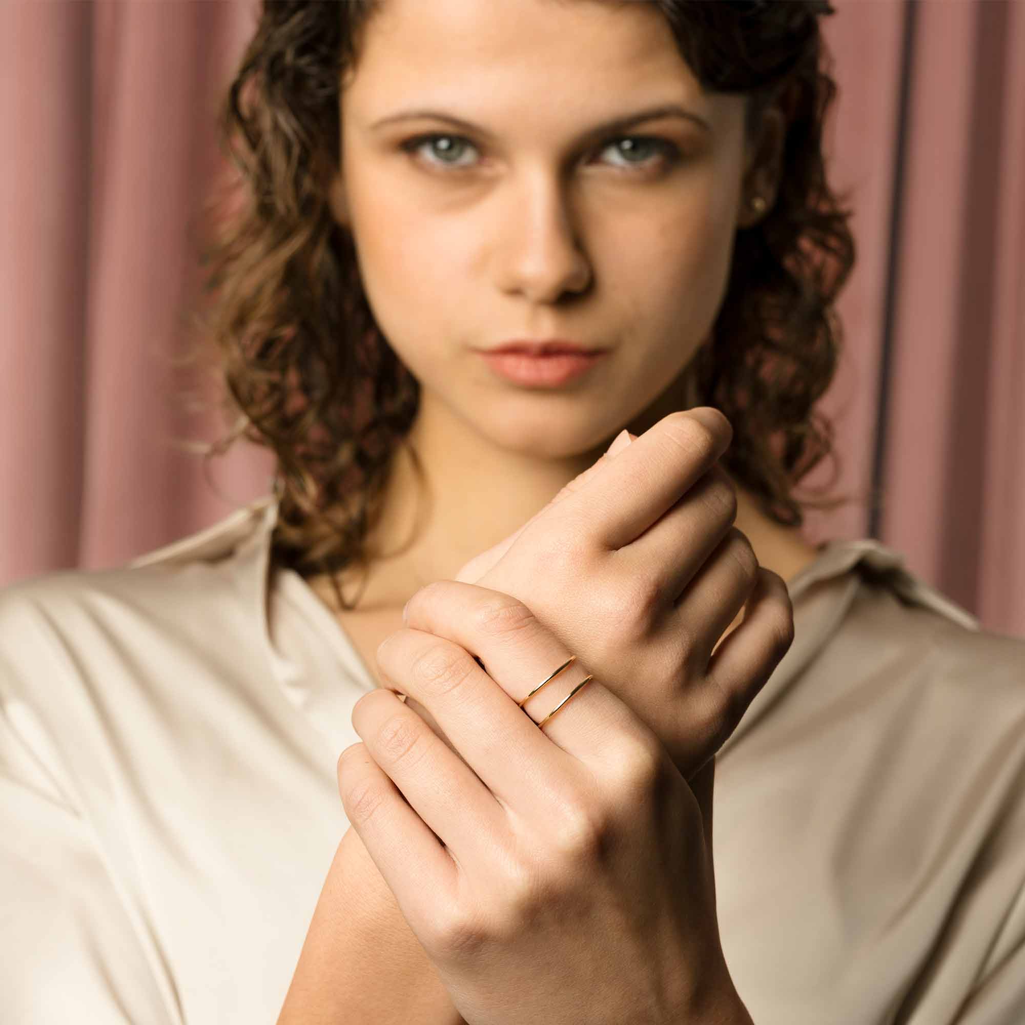 double ring | solid gold