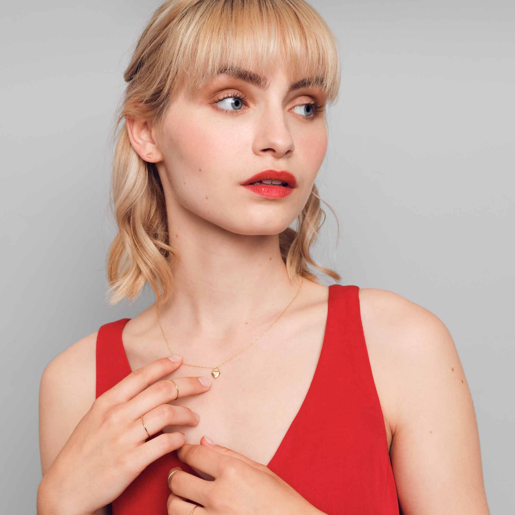 heart necklace | solid gold