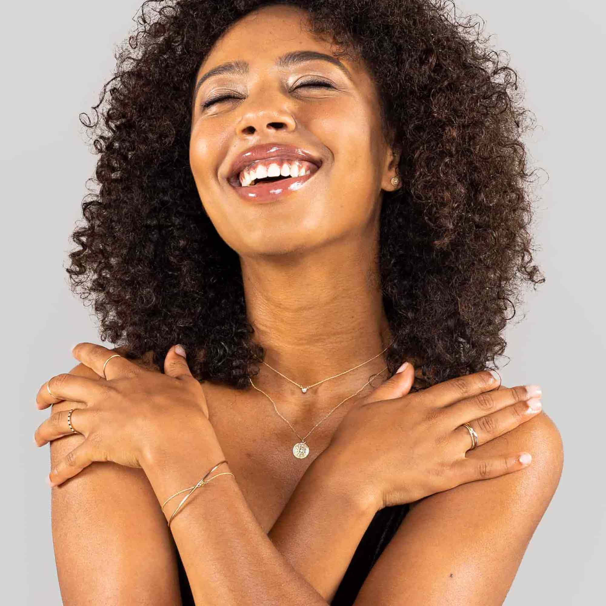 mandala diamond necklace | solid gold