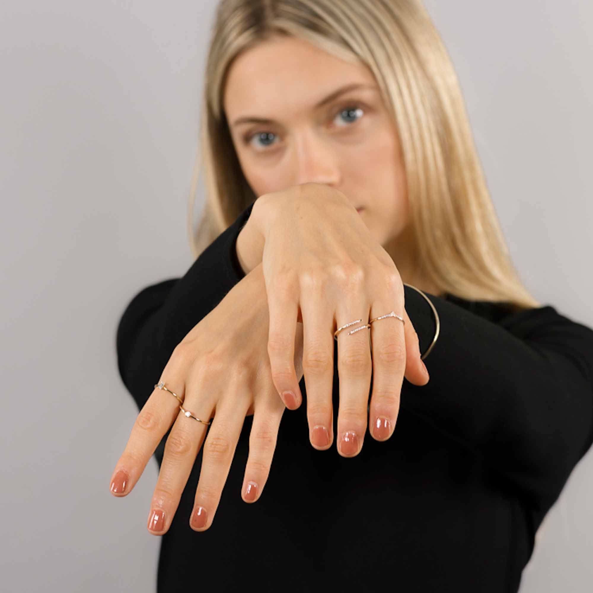 snake diamond ring | solid gold