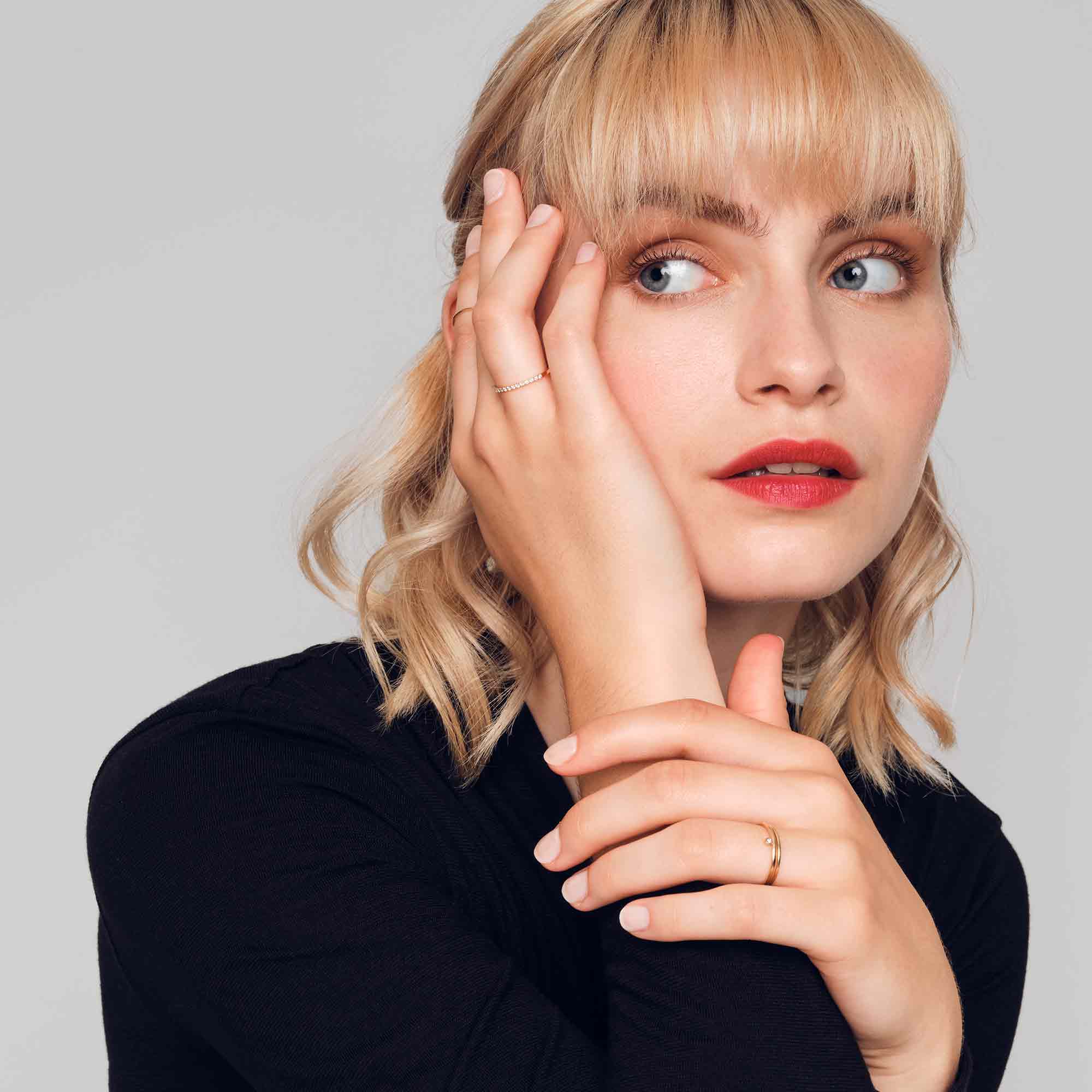 memory diamond ring | solid gold