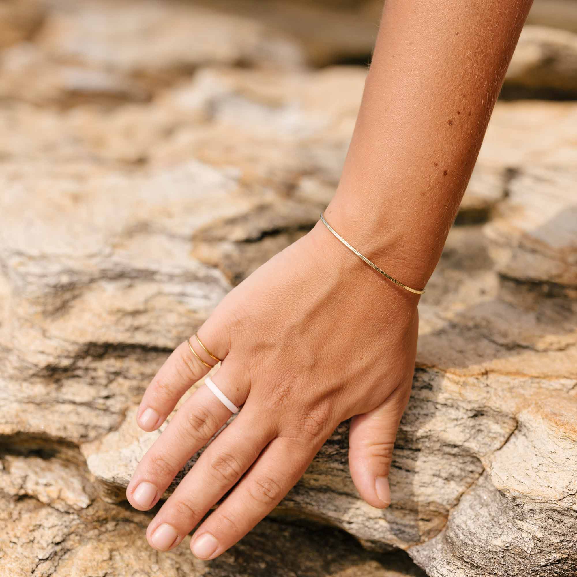 hammered arm cuff