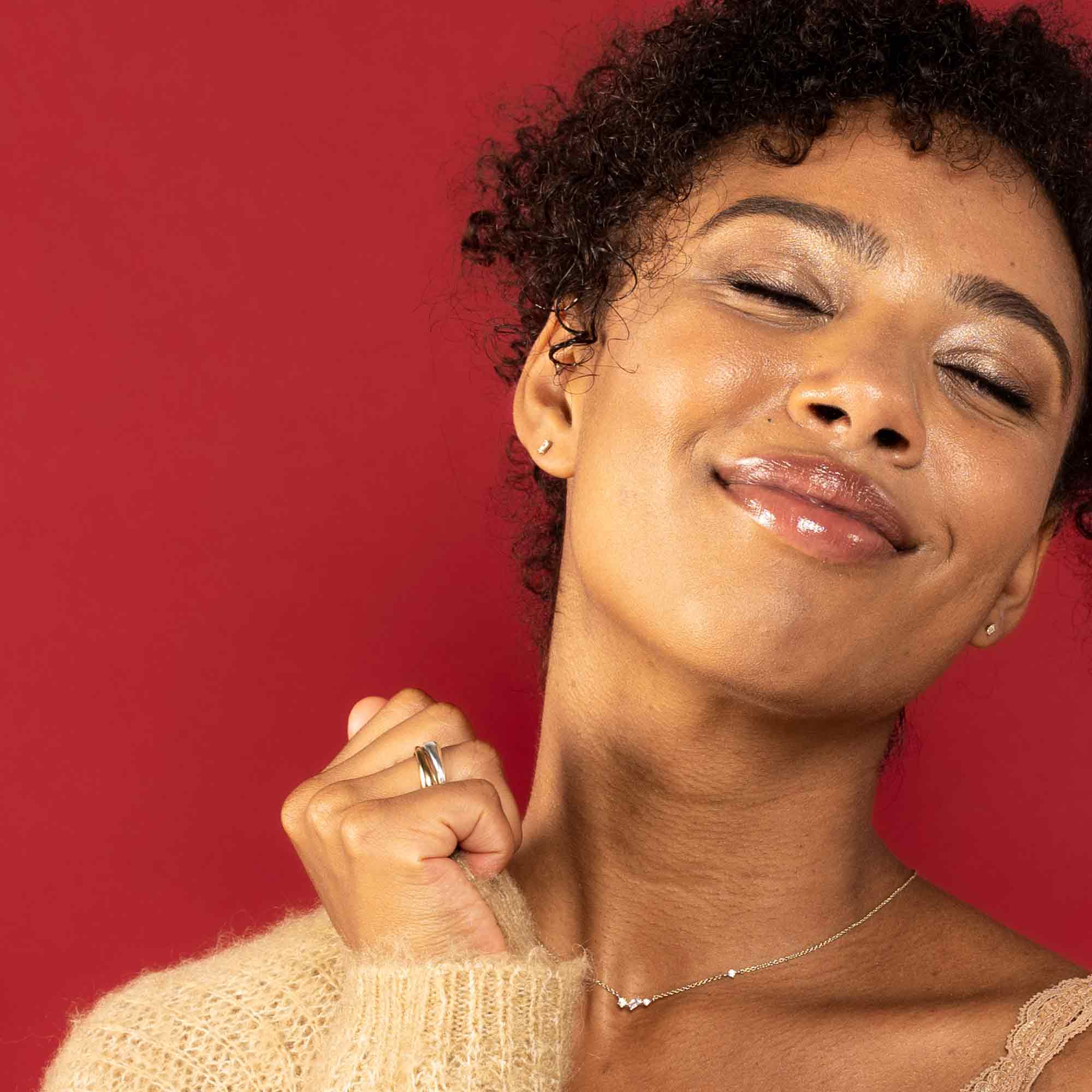 sparkle baguette studs