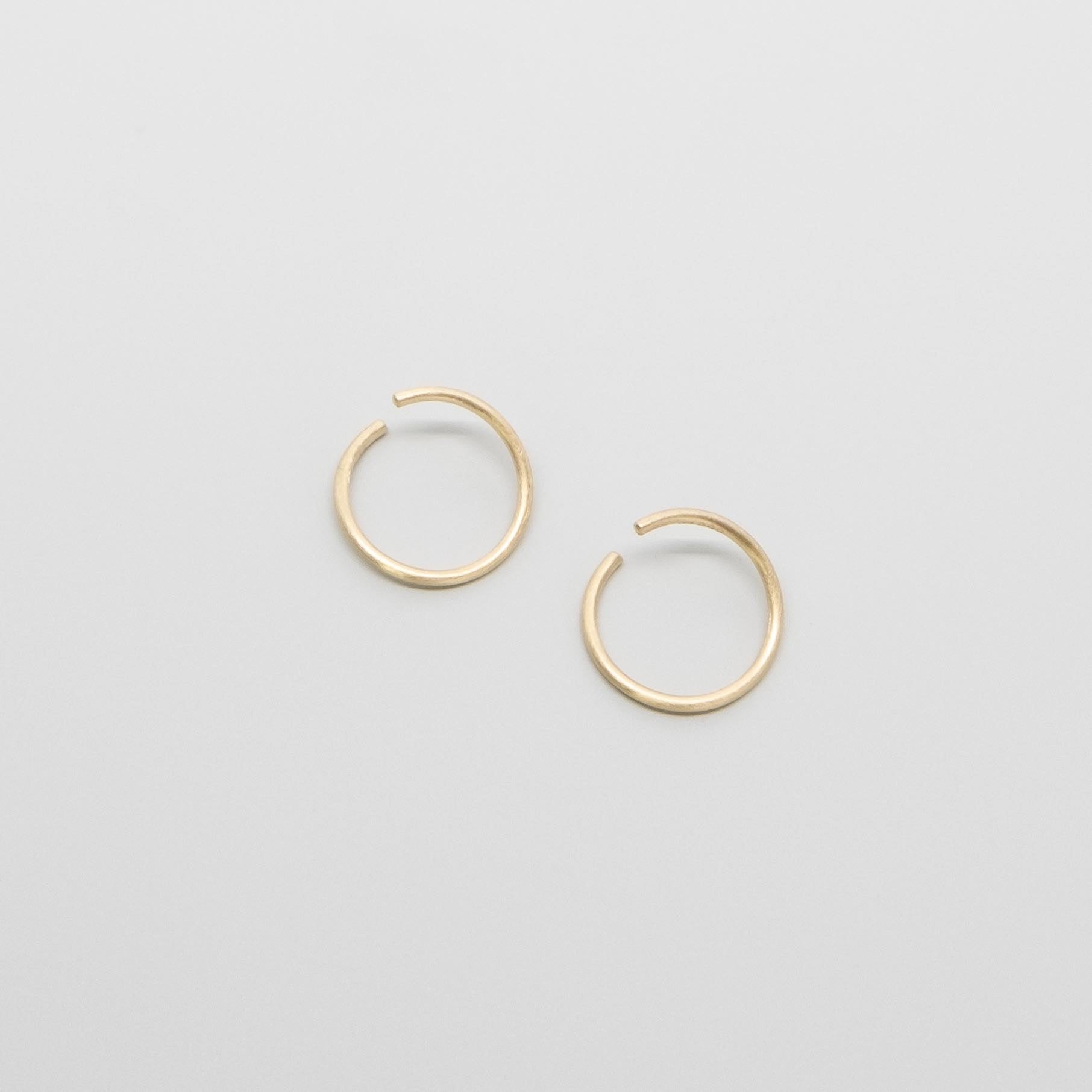 satin mini hoops | solid gold