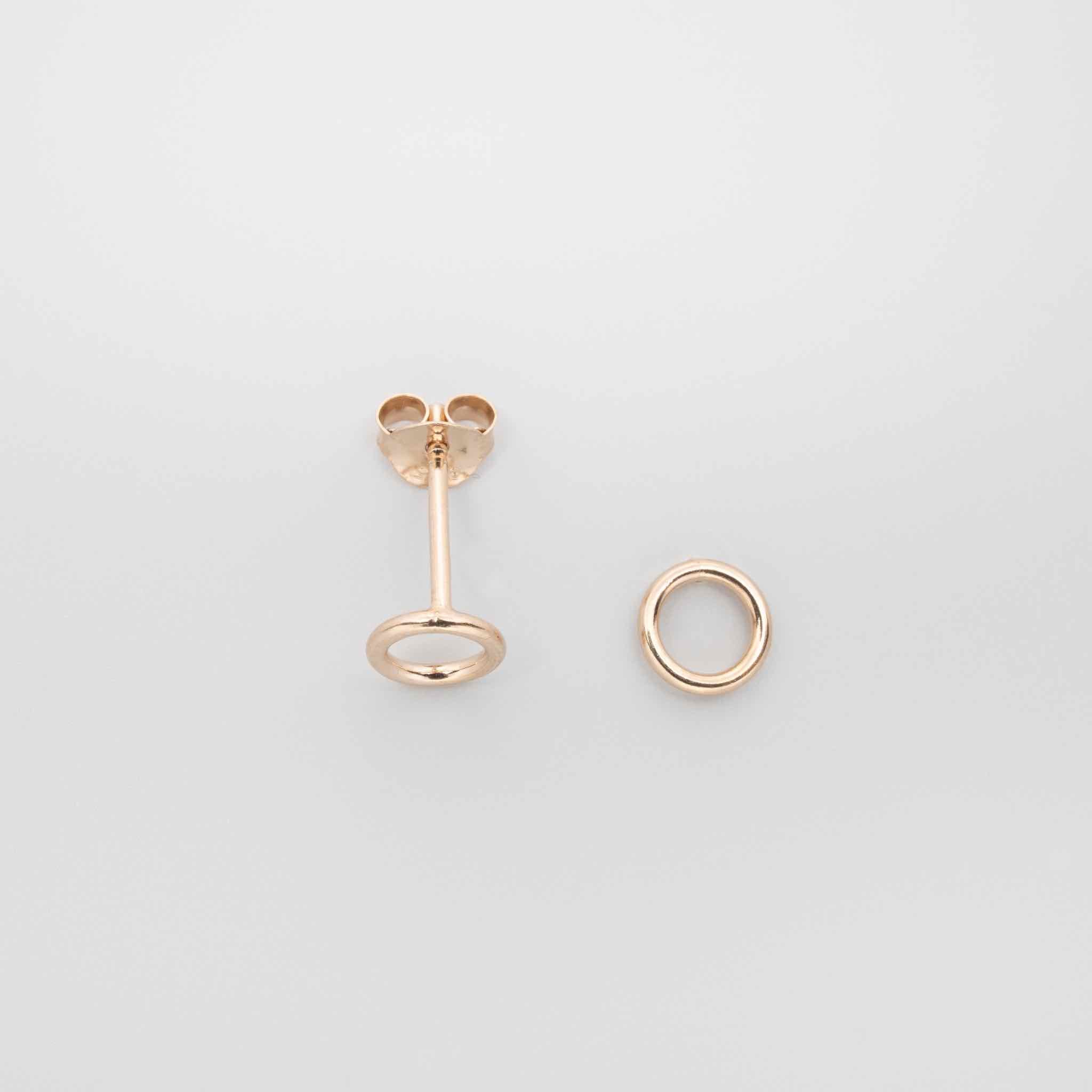 shiny circle studs
