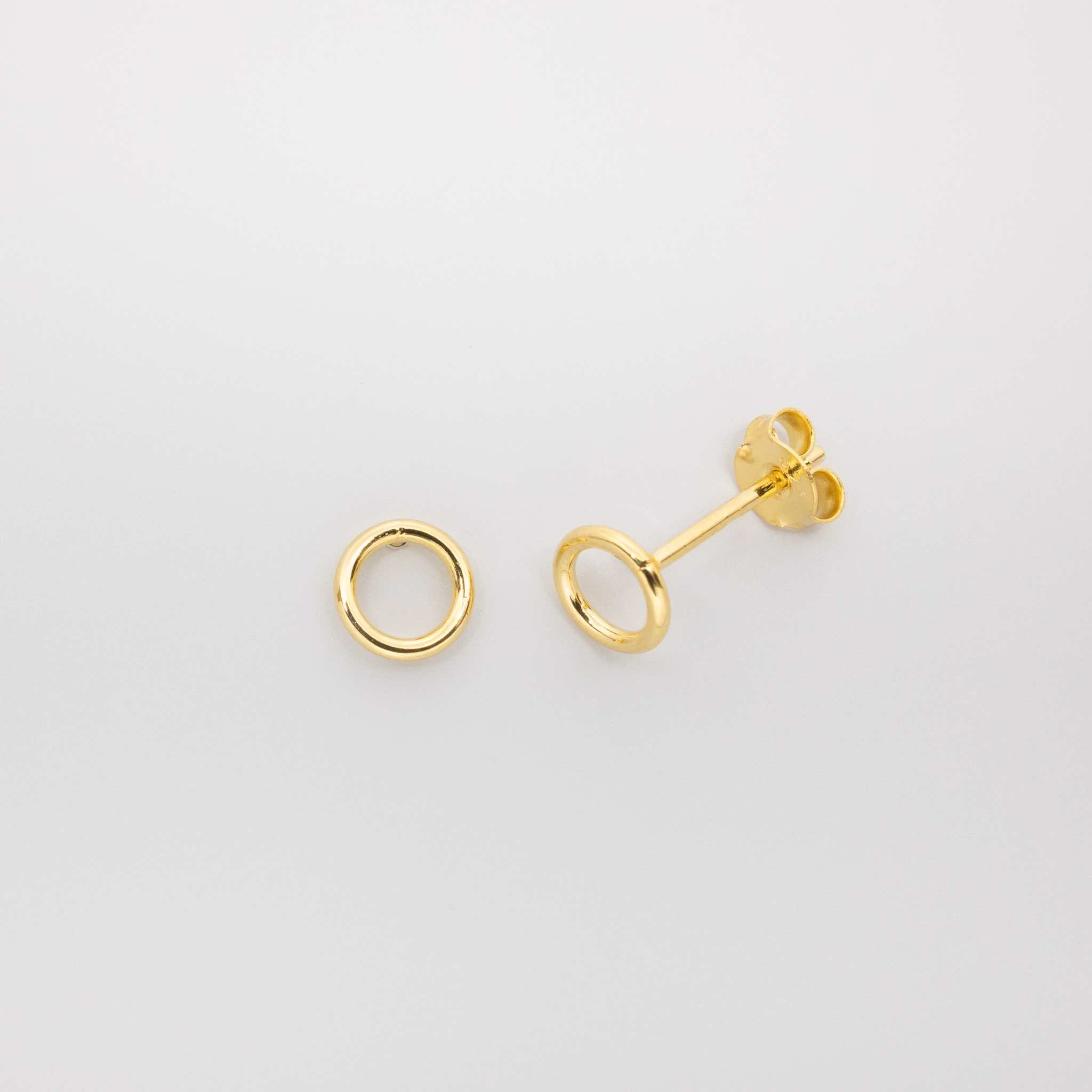 shiny circle studs
