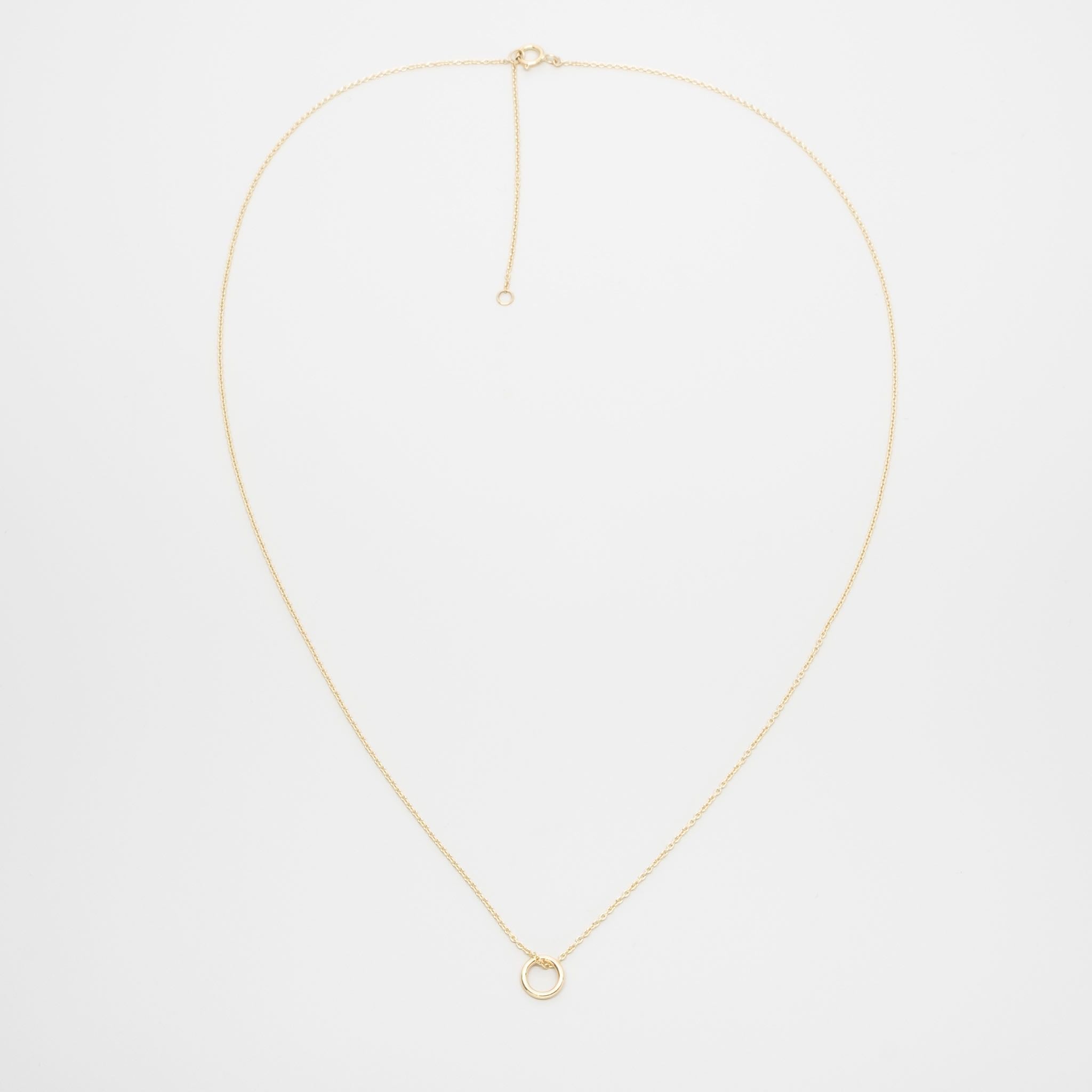 small circle necklace | solid gold