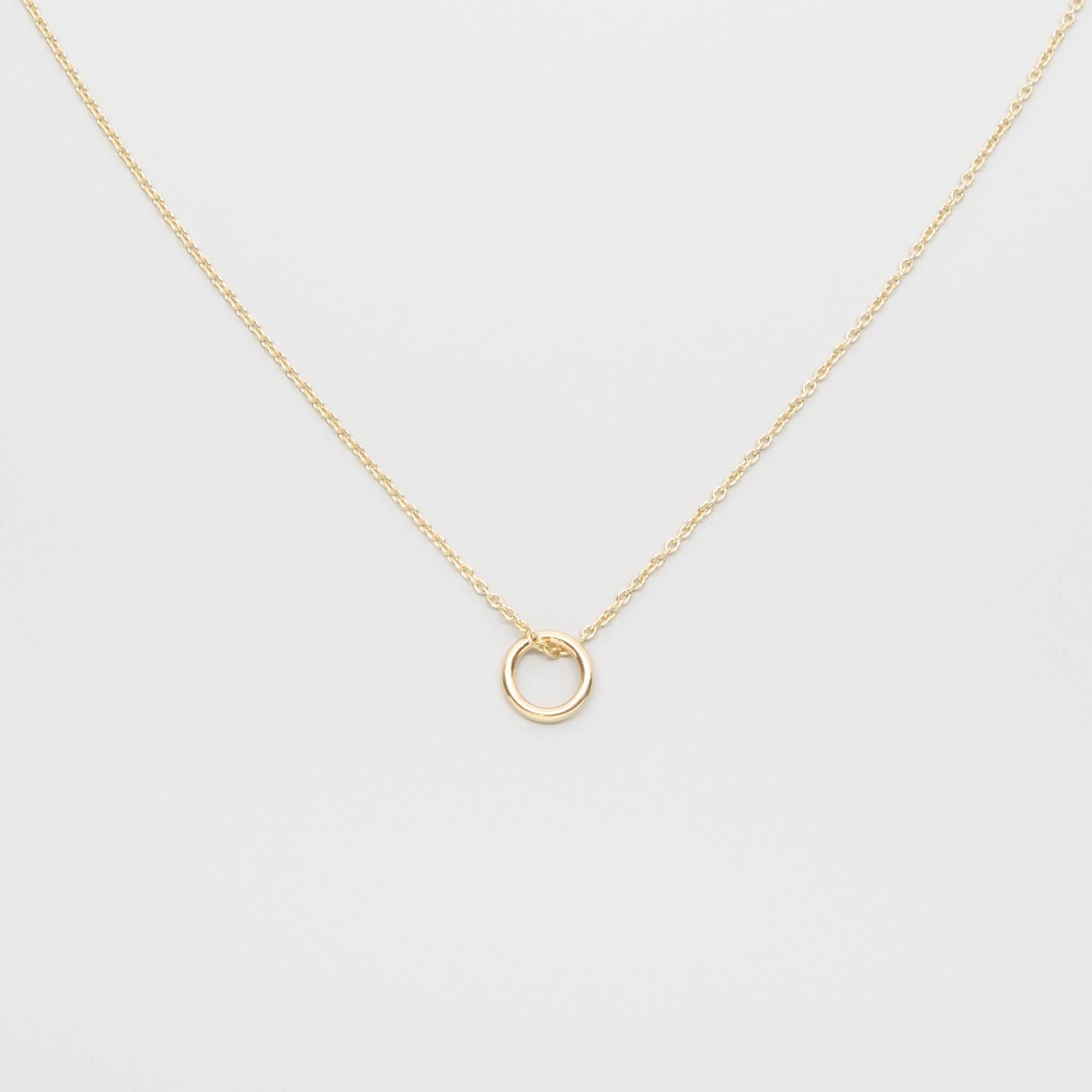 small circle necklace | solid gold