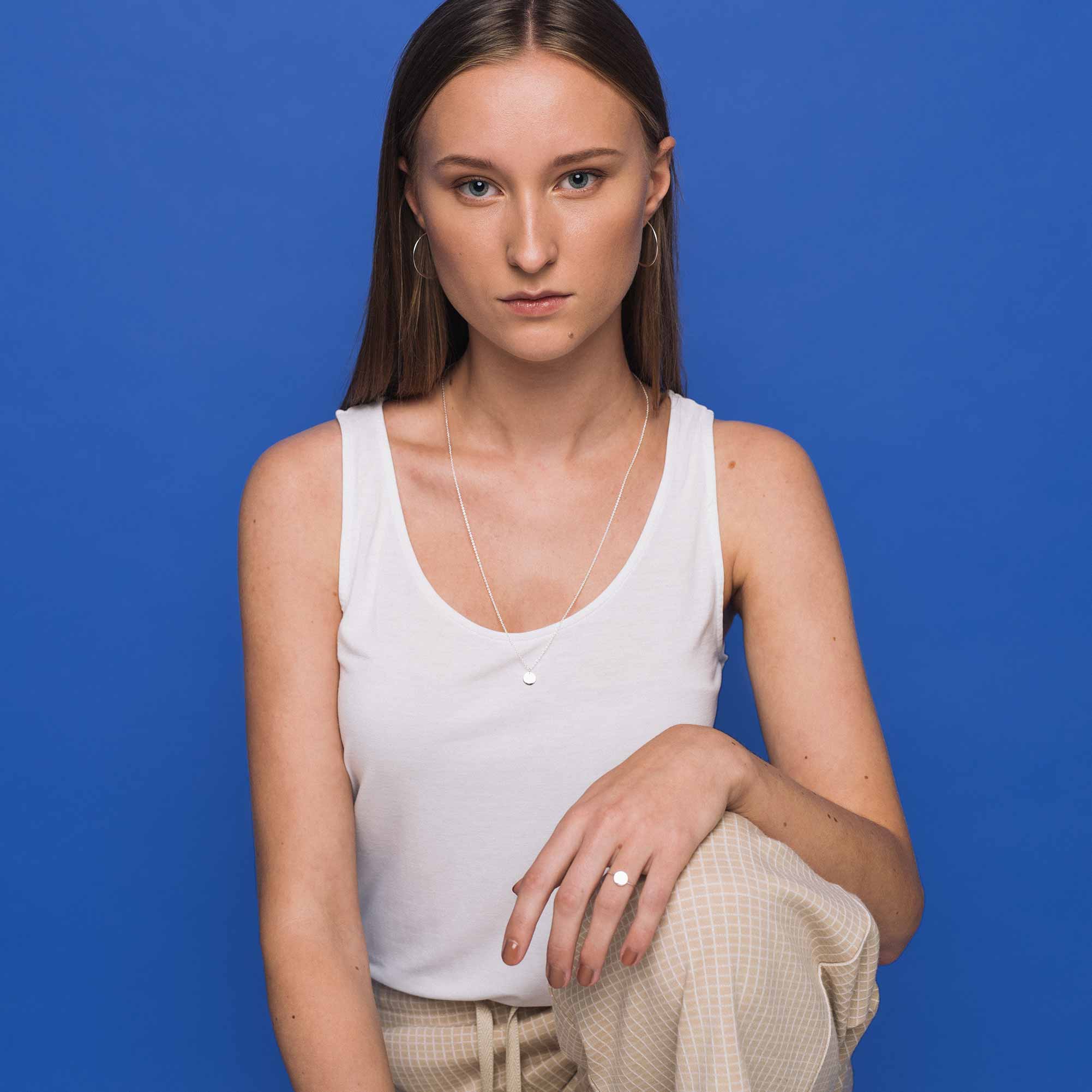 satin flat hoop - M / L
