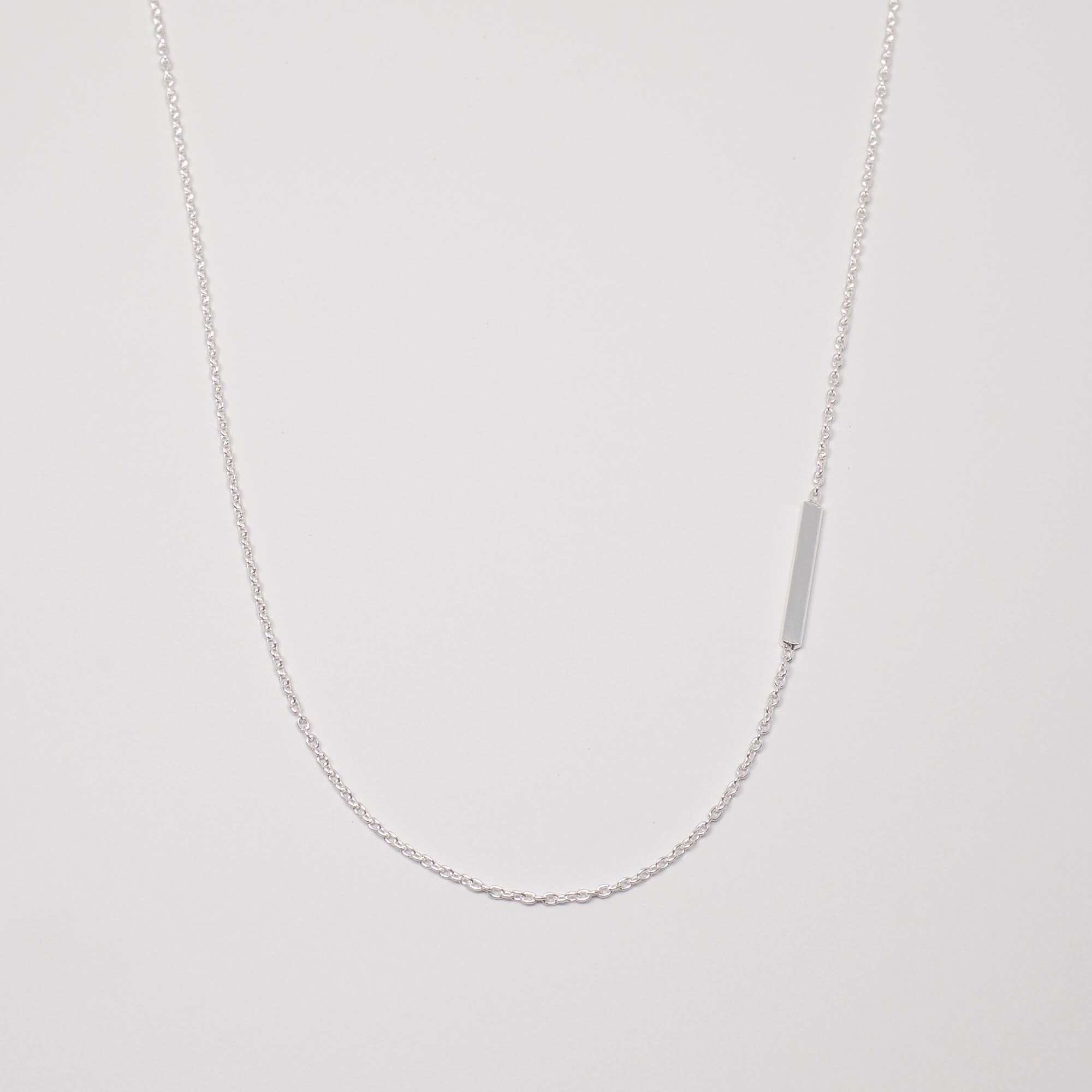 Kette bar necklace silber, nachhaltige Ketten