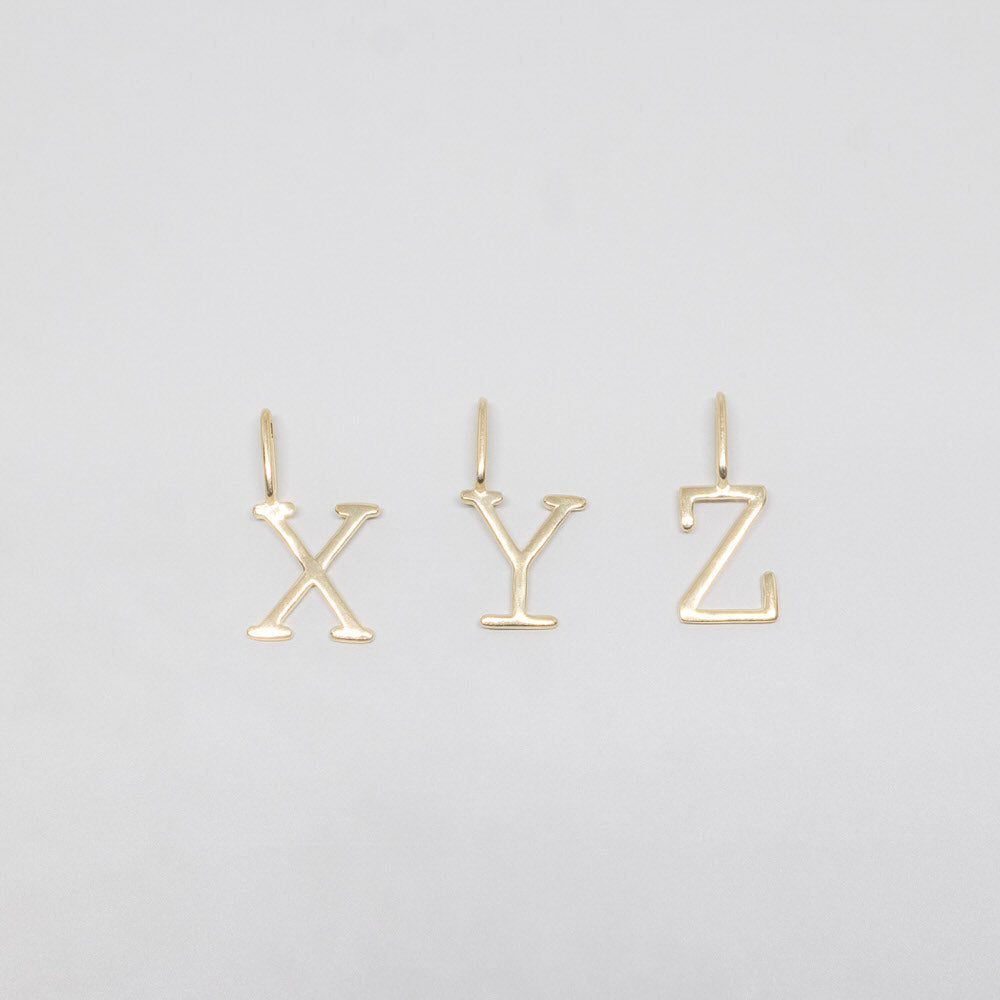 Buchstabenkette Buchstabe gold X Y Z