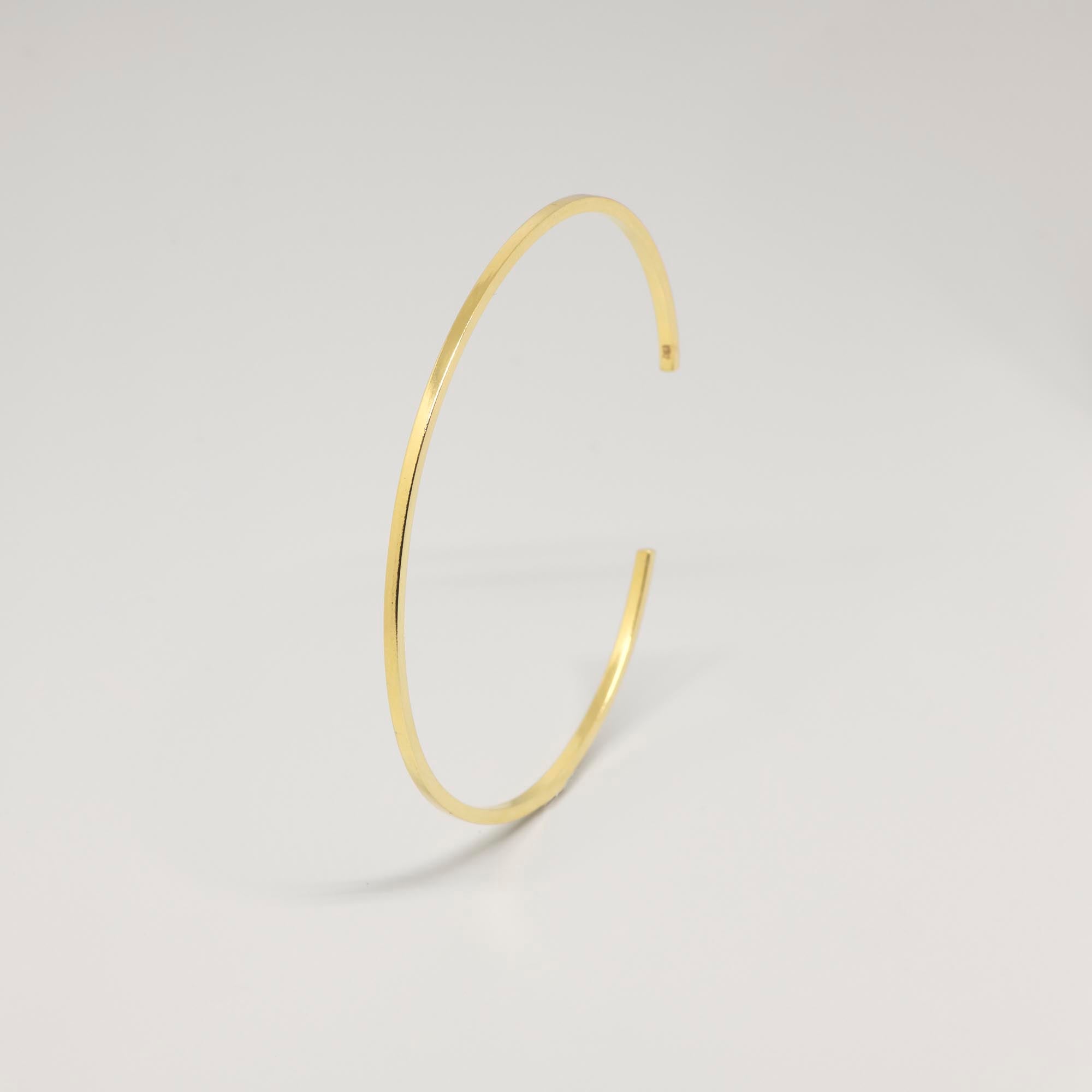 Armreif simple cuff 24K vergoldet